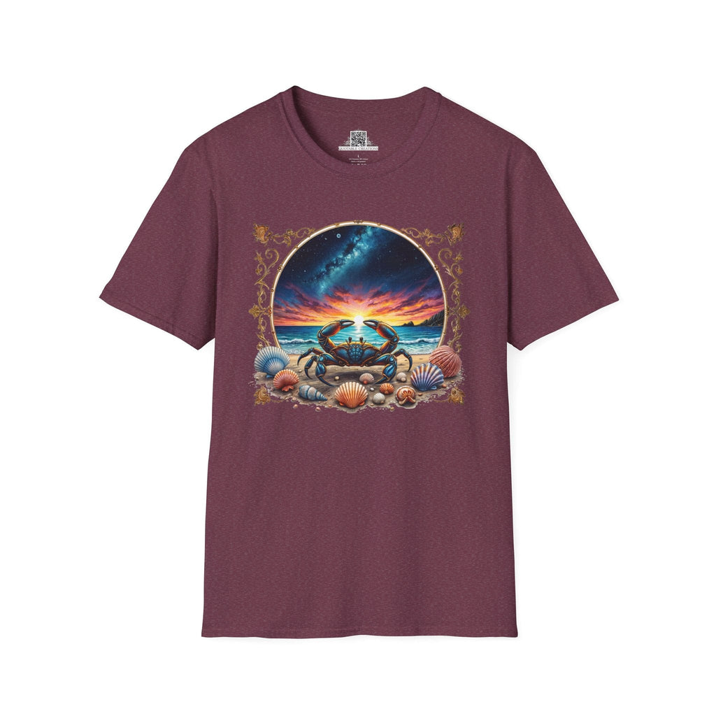 Printify T-Shirt S / Heather Maroon Cancer Zodiac & Astrology - T-Shirt