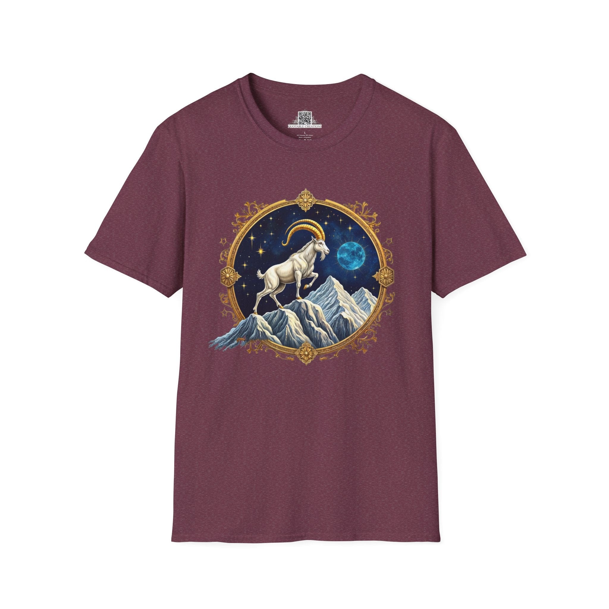 Printify T-Shirt S / Heather Maroon Capricorn Zodiac Astrology - T-Shirt
