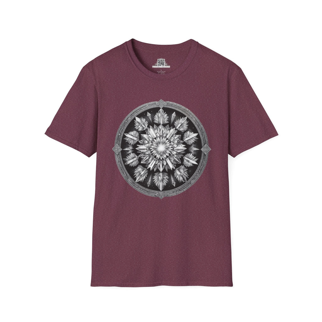 Printify T-Shirt S / Heather Maroon Clear Quartz - Crystals & Gemstones T-Shirt