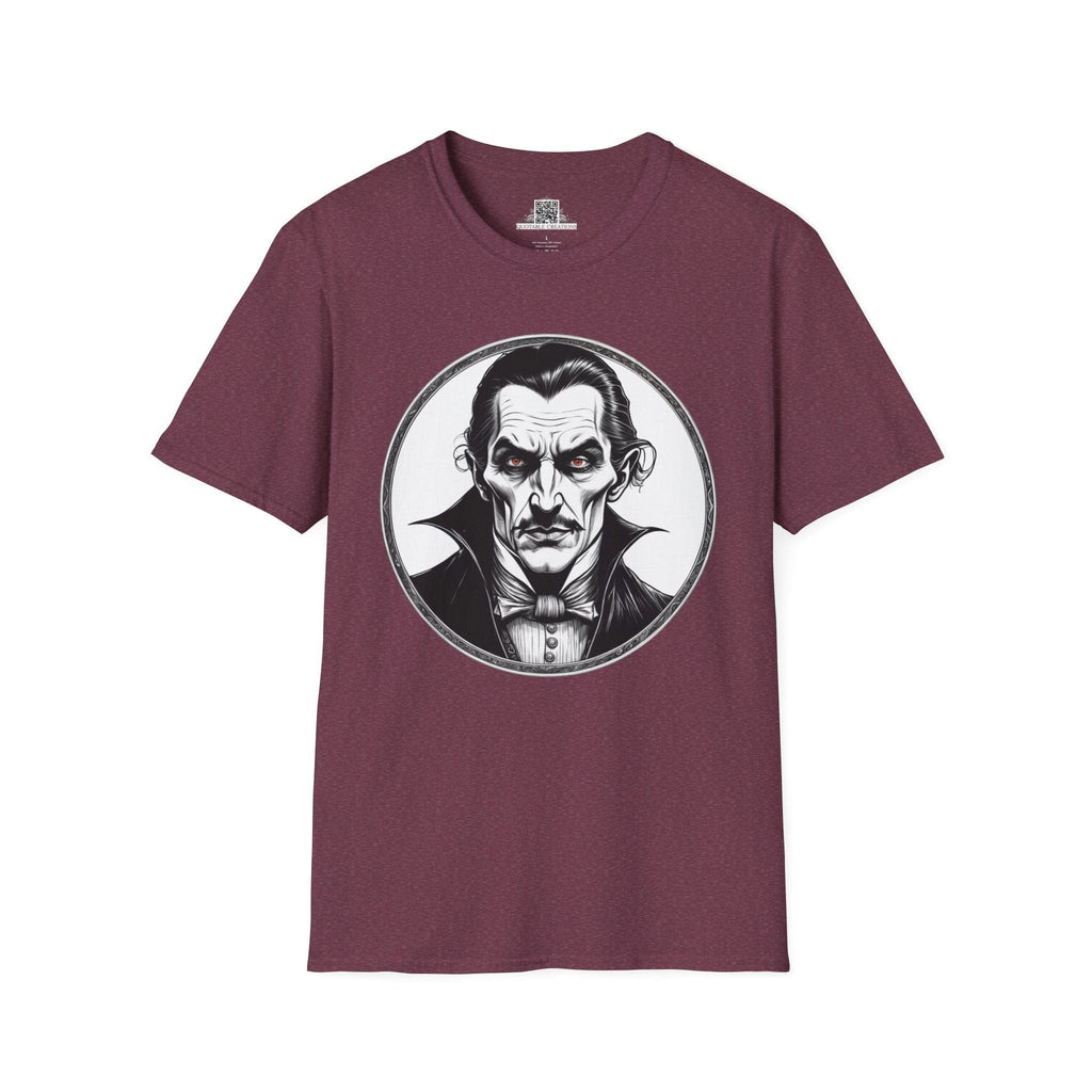 Printify T-Shirt S / Heather Maroon Dracula Mysteries & Monsters - T-Shirt