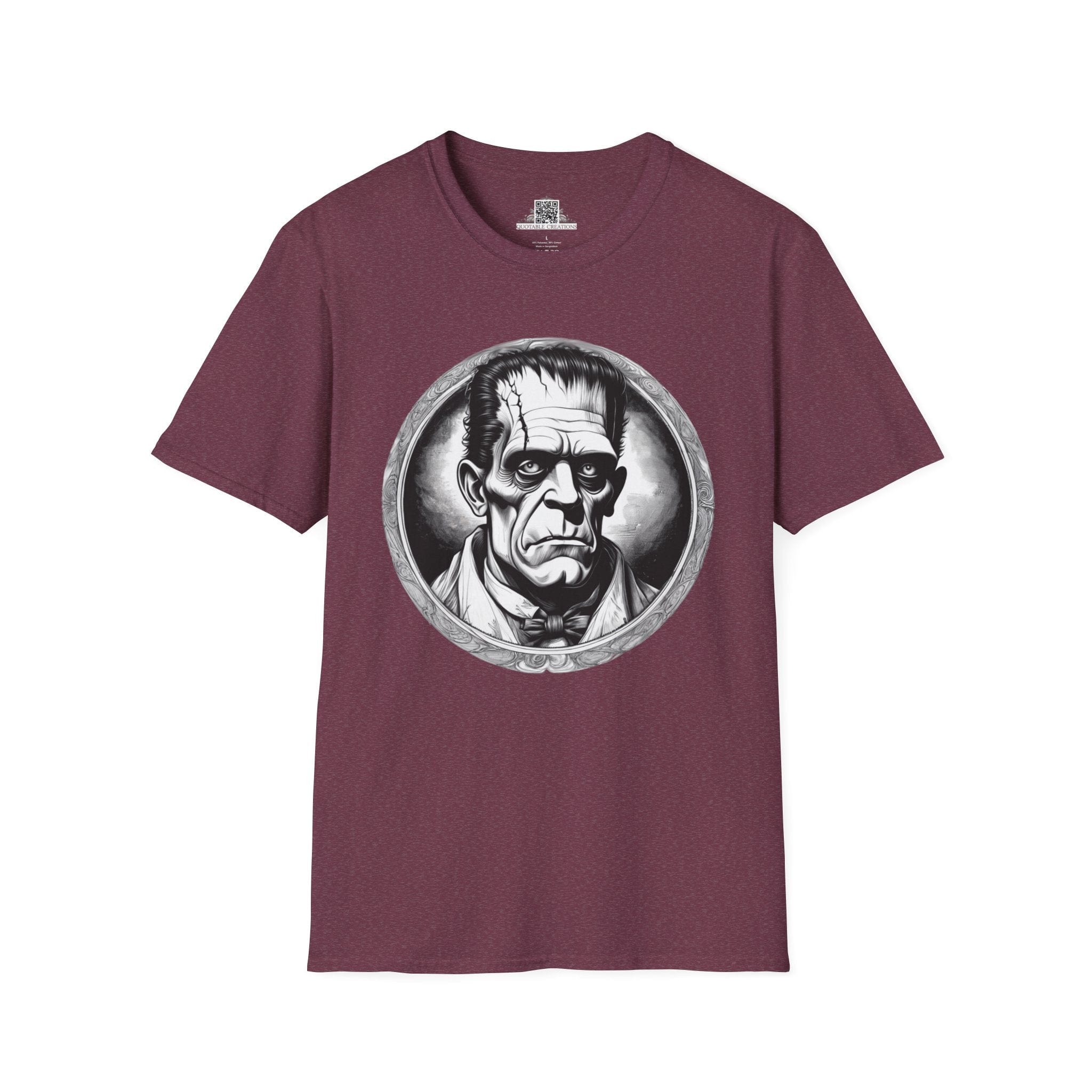 Printify T-Shirt S / Heather Maroon Frankenstein Mysteries & Monsters T-Shirt