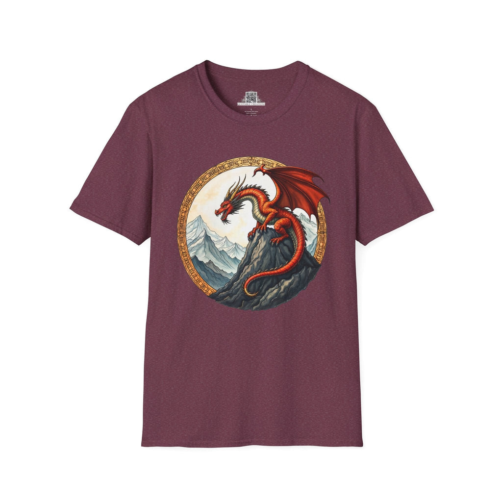 Printify T-Shirt S / Heather Maroon Frostfire - Dragons & Magic T-Shirt