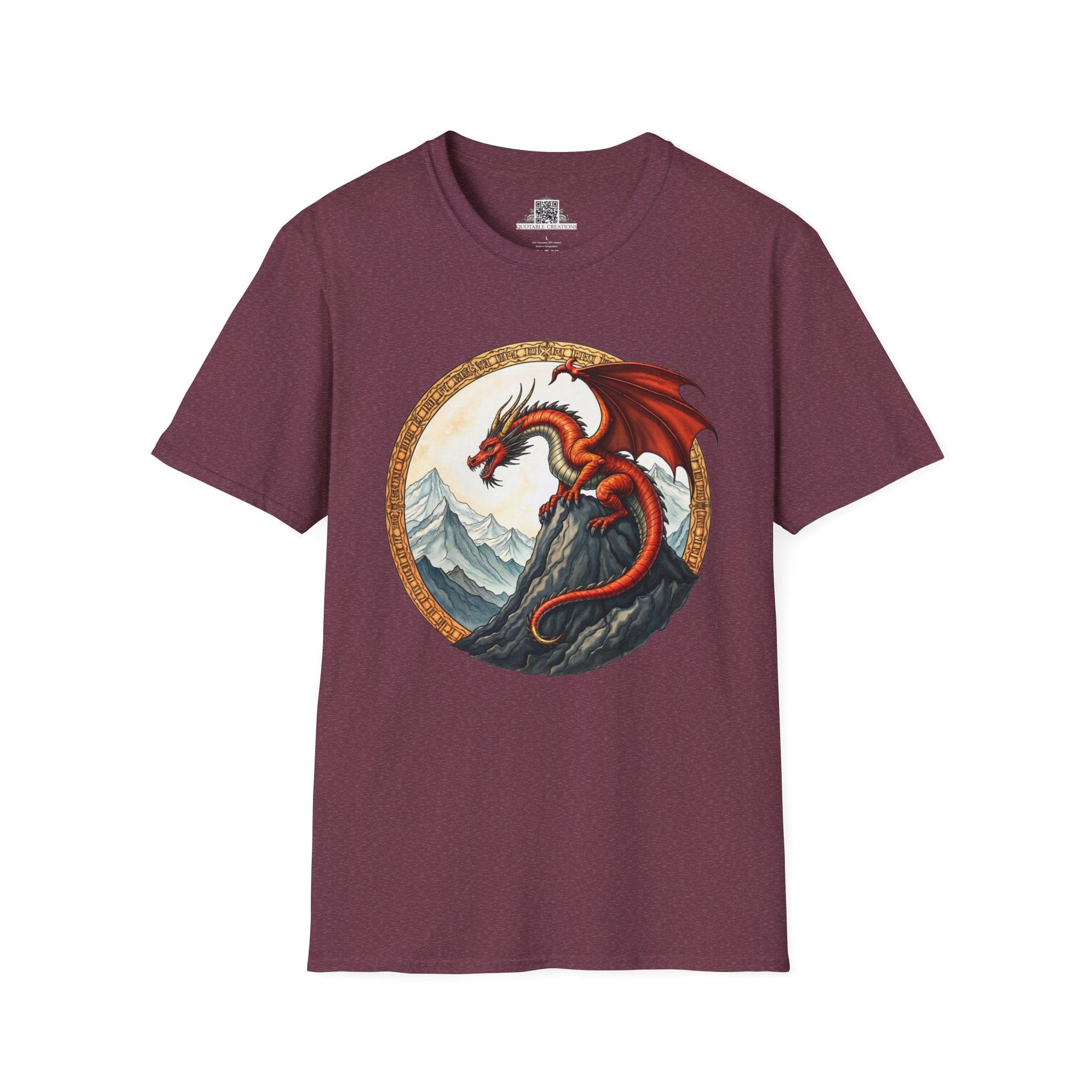 Printify T-Shirt S / Heather Maroon Frostfire - Dragons & Magic T-Shirt