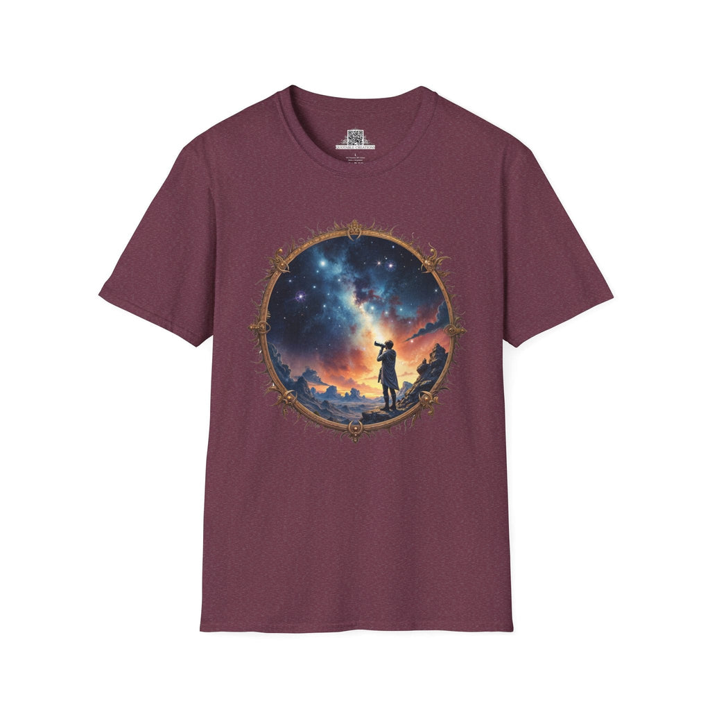 Printify T-Shirt S / Heather Maroon I Choose to Believe UFO & Cosmic - T-Shirt