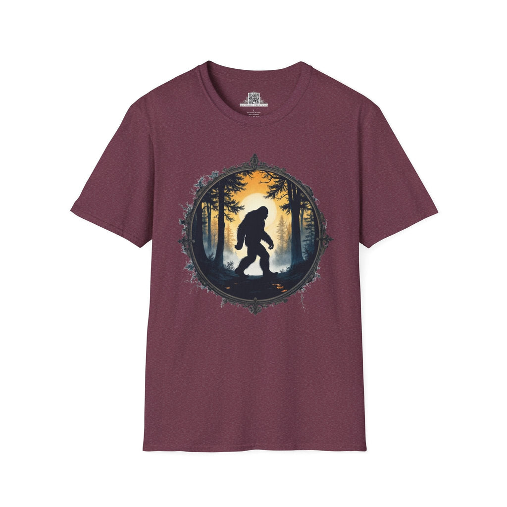Printify T-Shirt S / Heather Maroon In Search of Sasquatch - Bigfoot & Legends T-Shirt