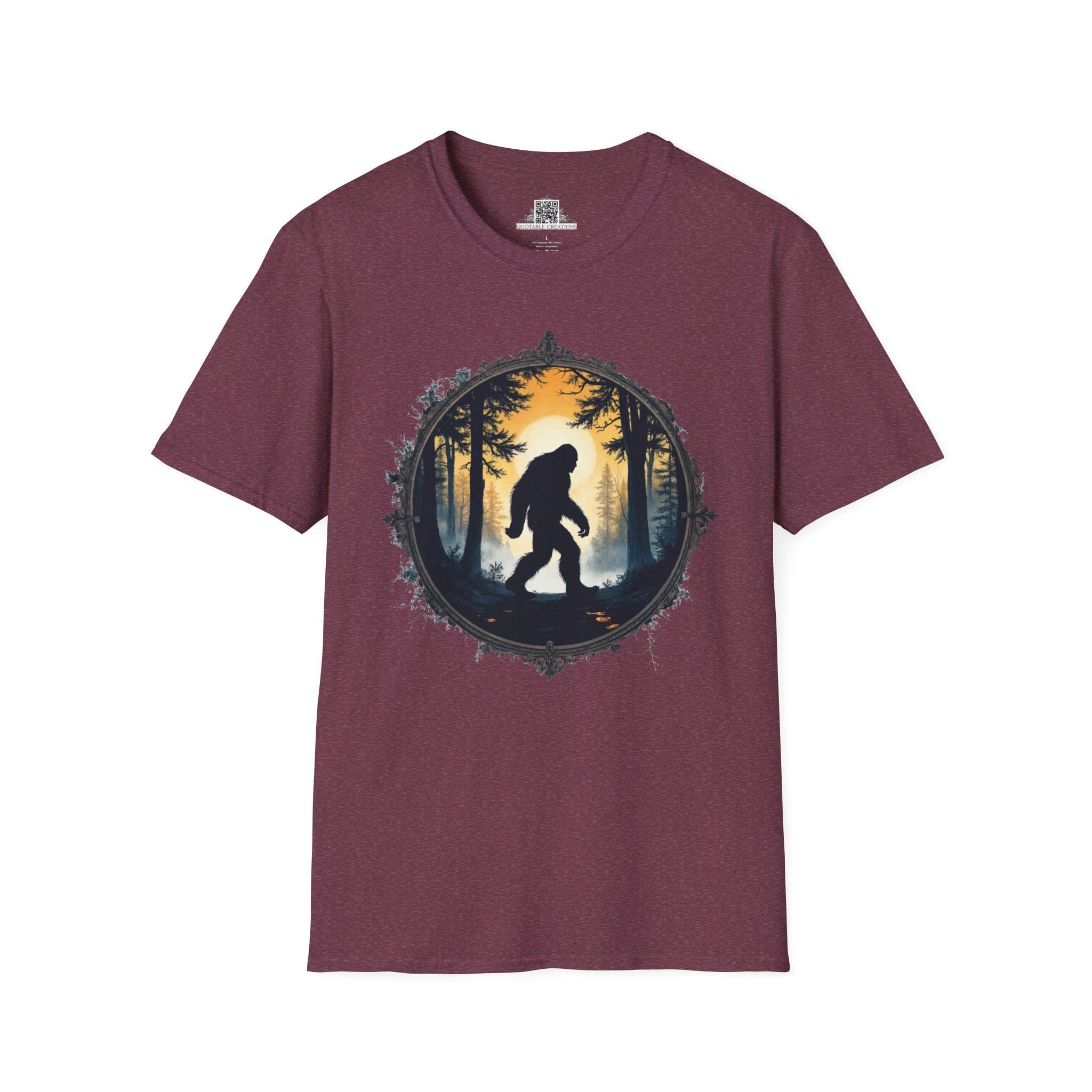 Printify T-Shirt S / Heather Maroon In Search of Sasquatch - Bigfoot & Legends T-Shirt