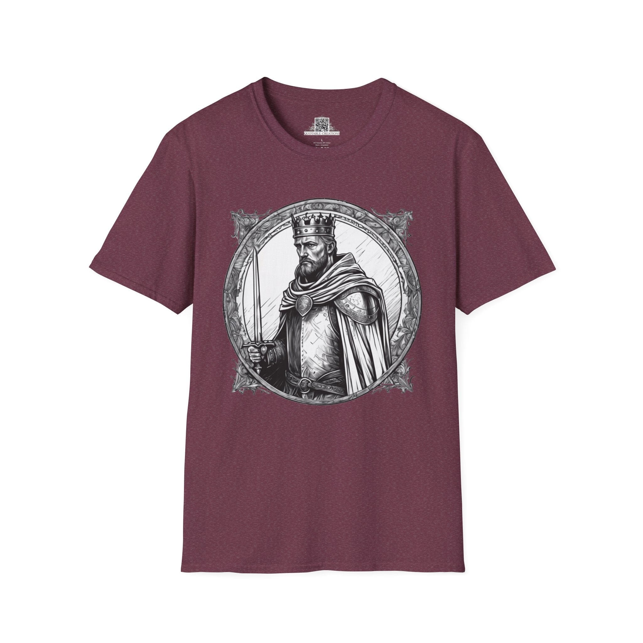 Printify T-Shirt S / Heather Maroon King Arthur Heroes & Quests - T-Shirt
