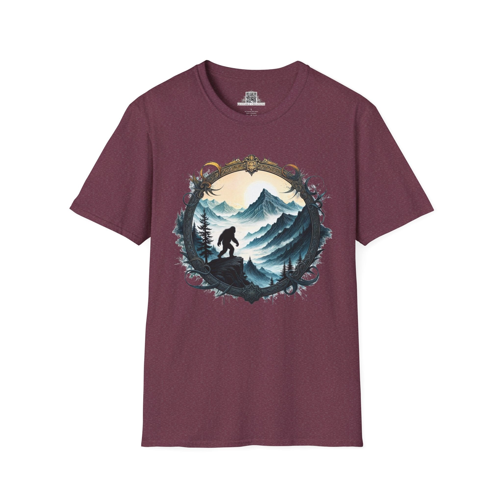 Printify T-Shirt S / Heather Maroon Legends of the Wilderness - Bigfoot & Legends T-Shirt
