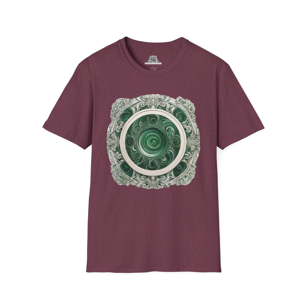 Printify T-Shirt S / Heather Maroon Malachite - Crystals & Gemstones T-Shirt