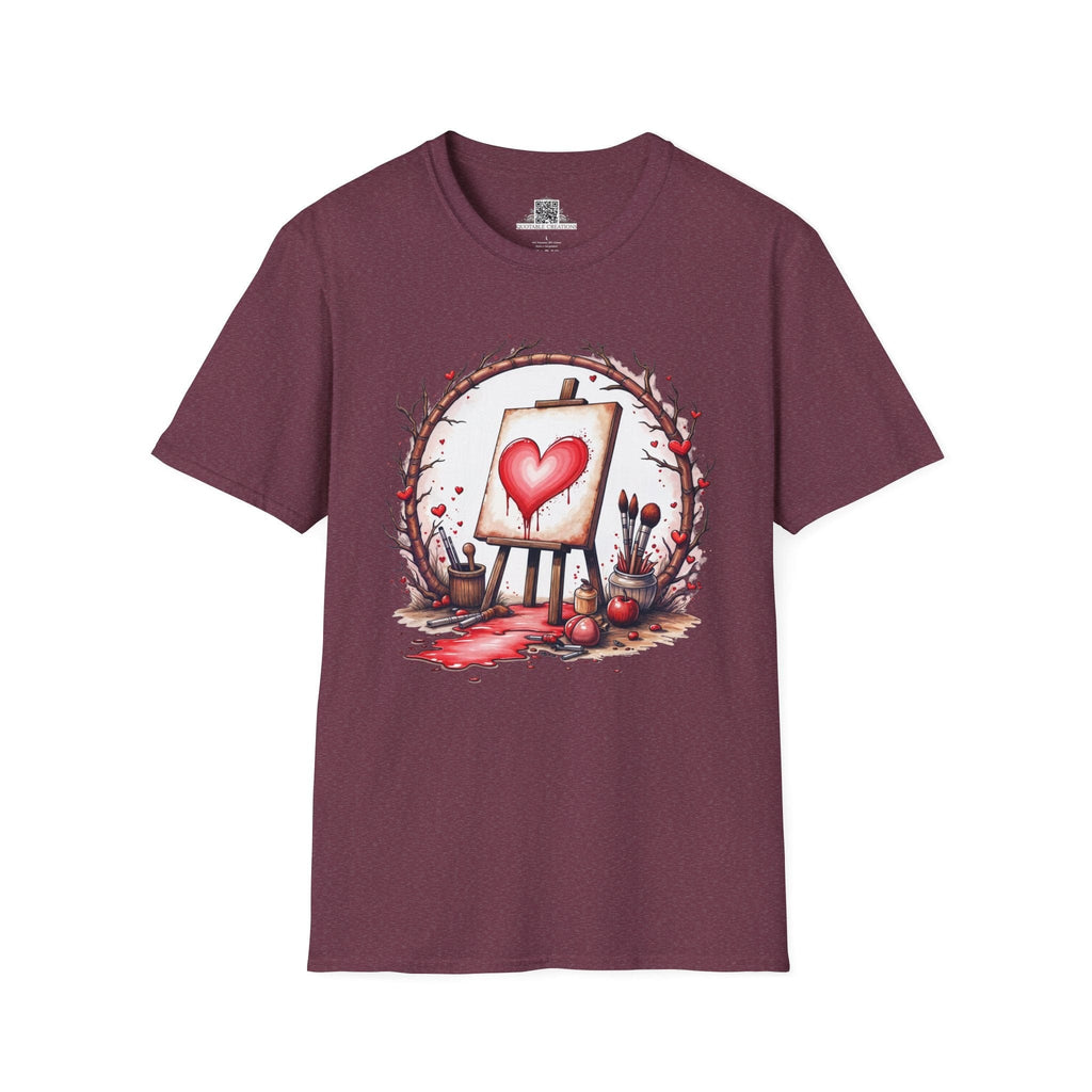 Printify T-Shirt S / Heather Maroon My Masterpiece Art - Love & Fun T-Shirt