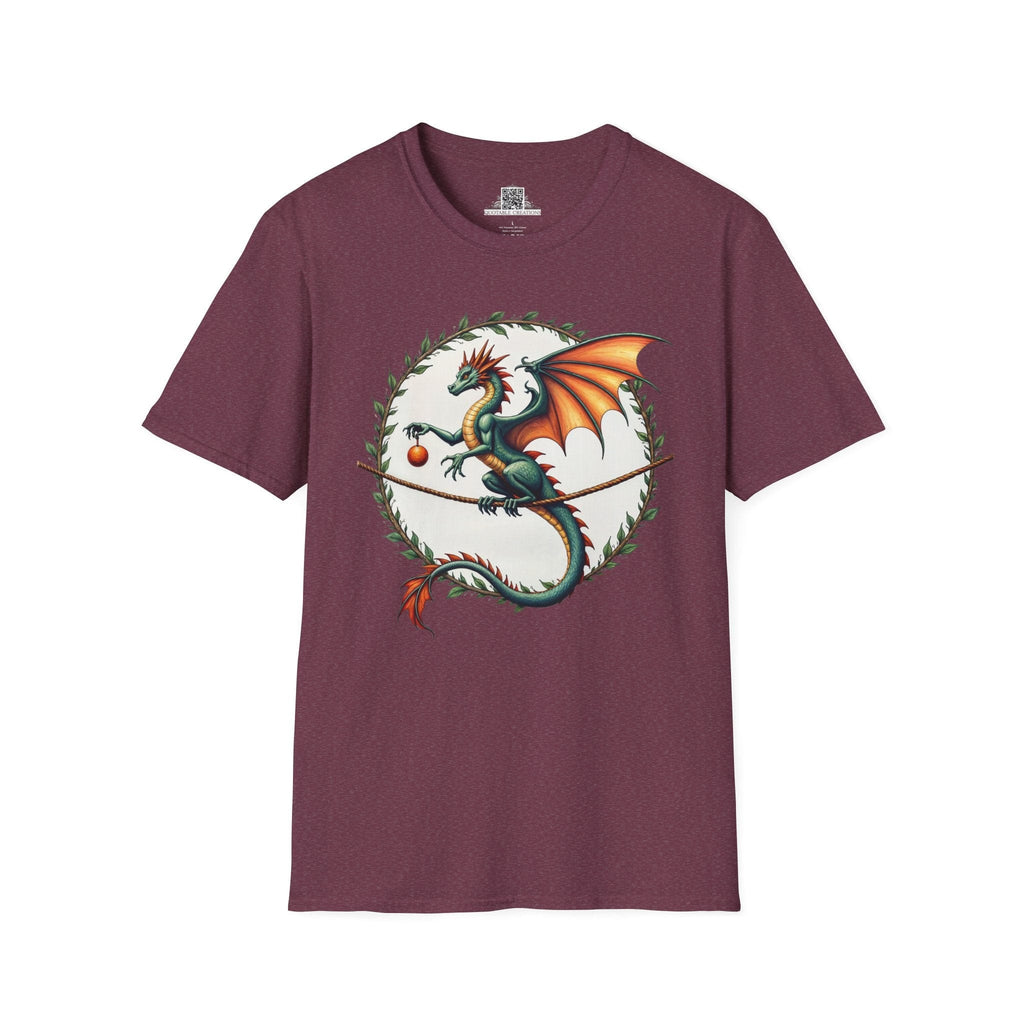 Printify T-Shirt S / Heather Maroon Pixieweave - Dragons & Magic T-Shirt