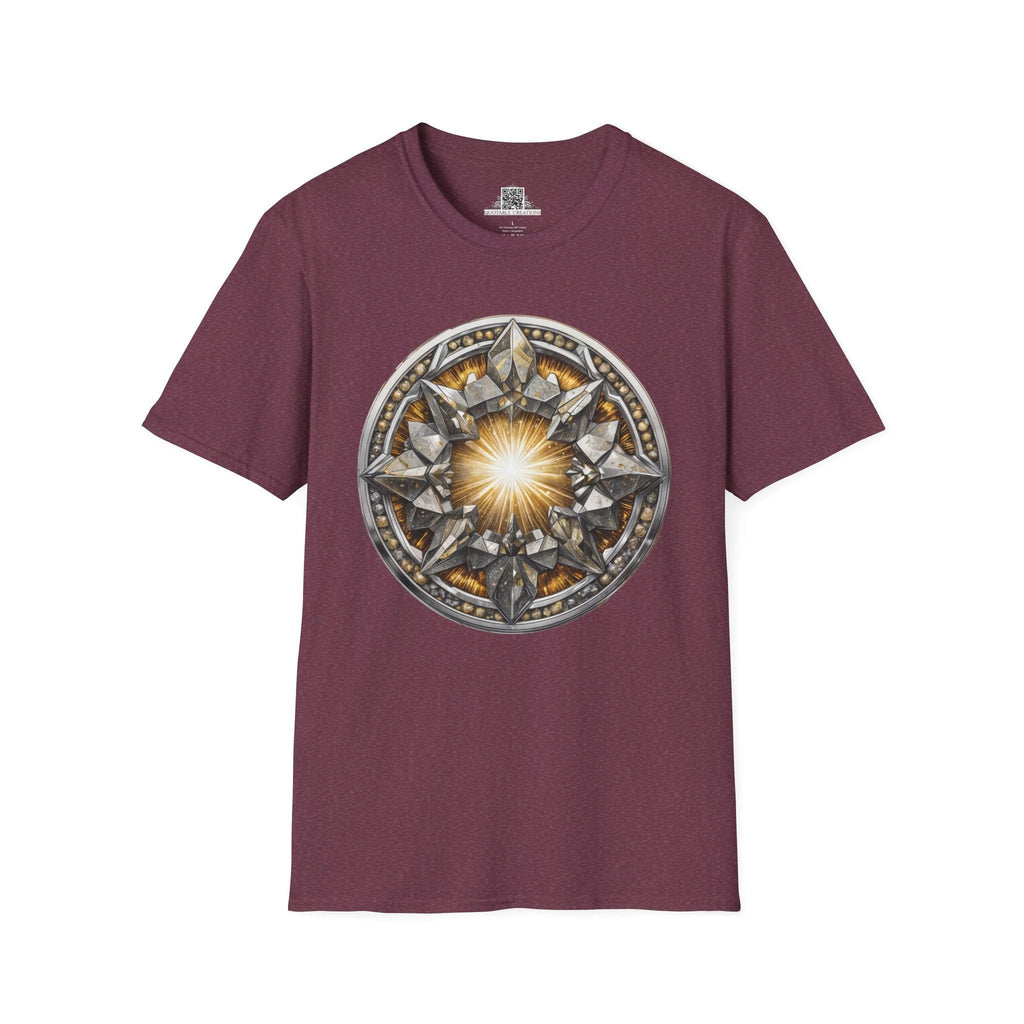 Printify T-Shirt S / Heather Maroon Pyrite Crystals Gemstones - T-Shirt