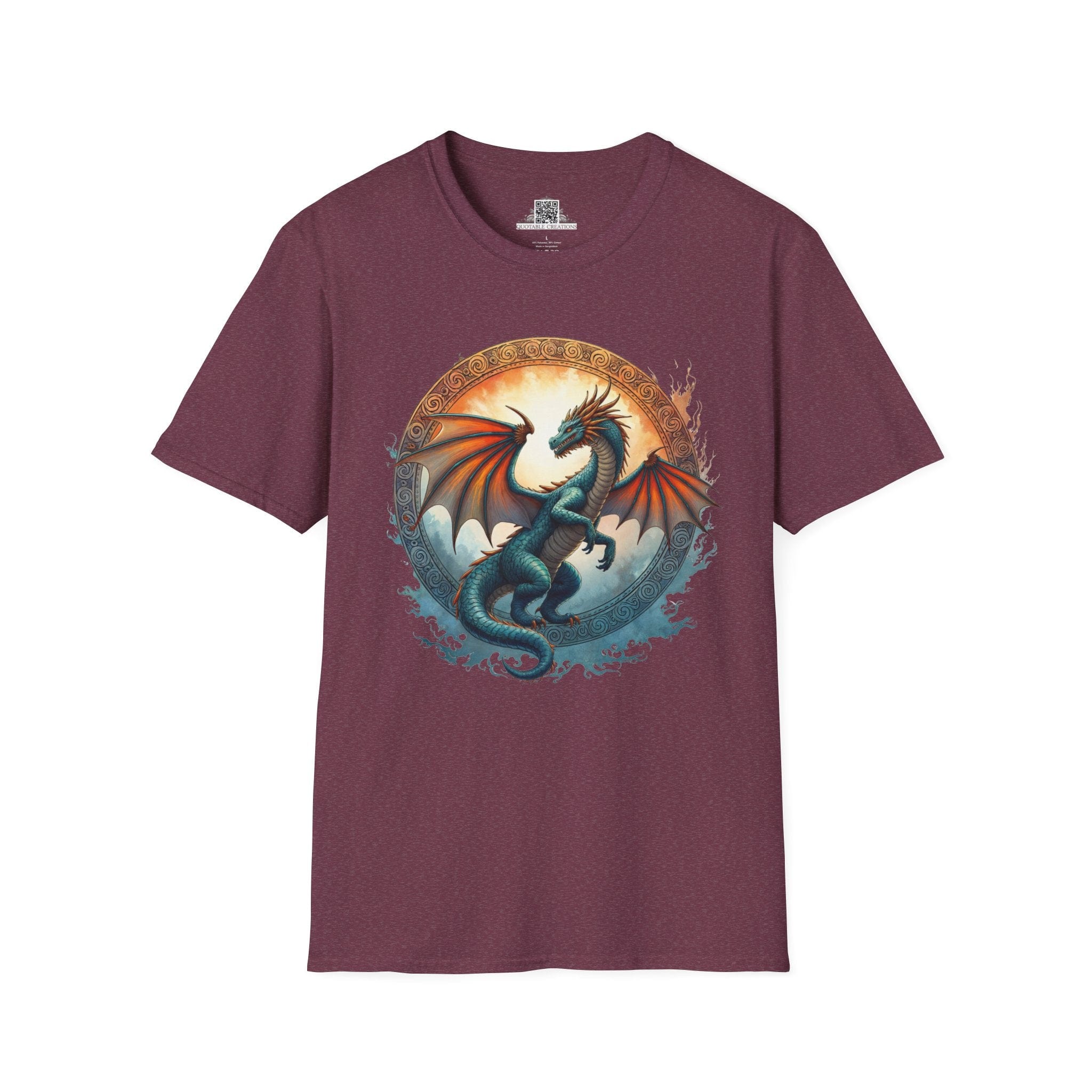Printify T-Shirt S / Heather Maroon Skyfire - Dragons & Magic T-Shirt