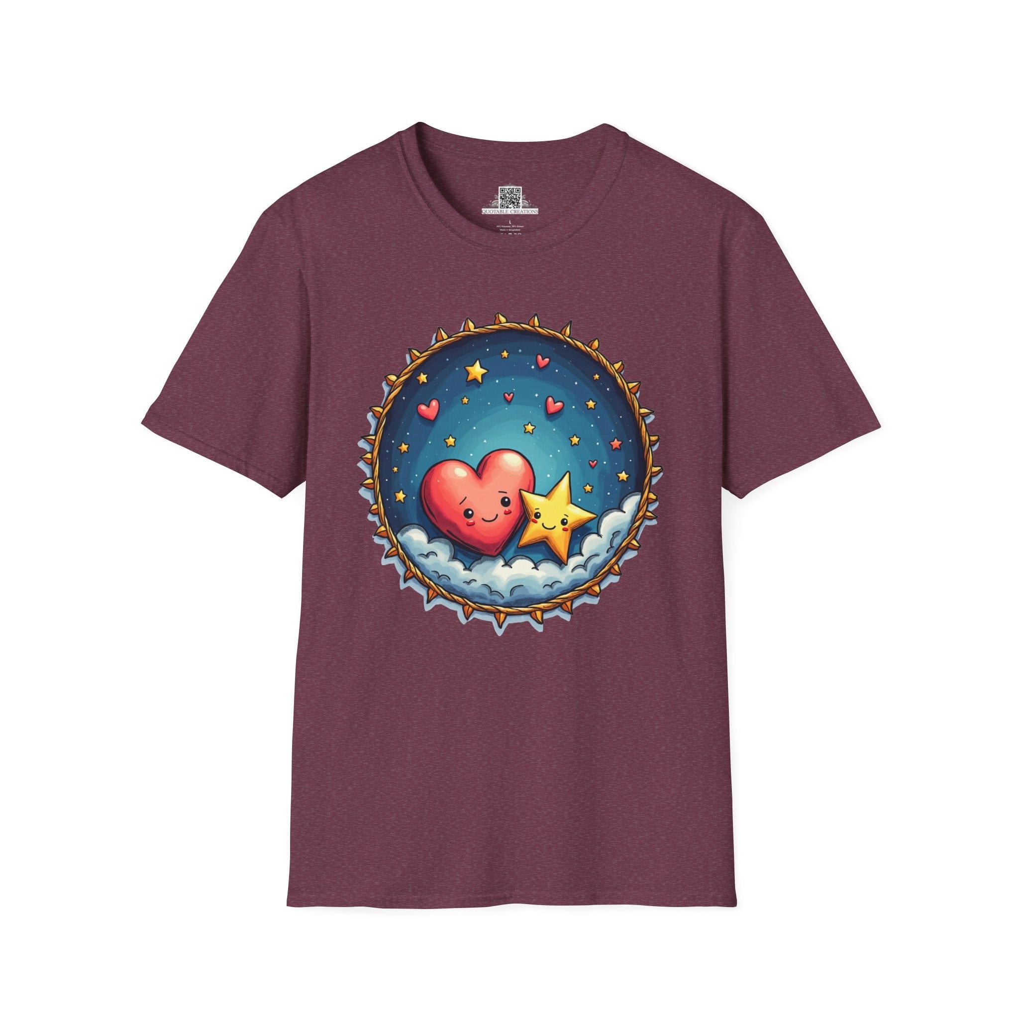 Printify T-Shirt S / Heather Maroon Sparks of Love - Love & Fun T-Shirt