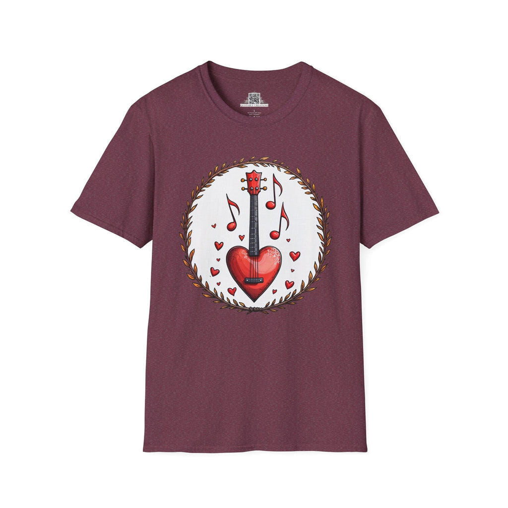 Printify T-Shirt S / Heather Maroon Sweet Symphony Music - Love & Fun T-Shirt