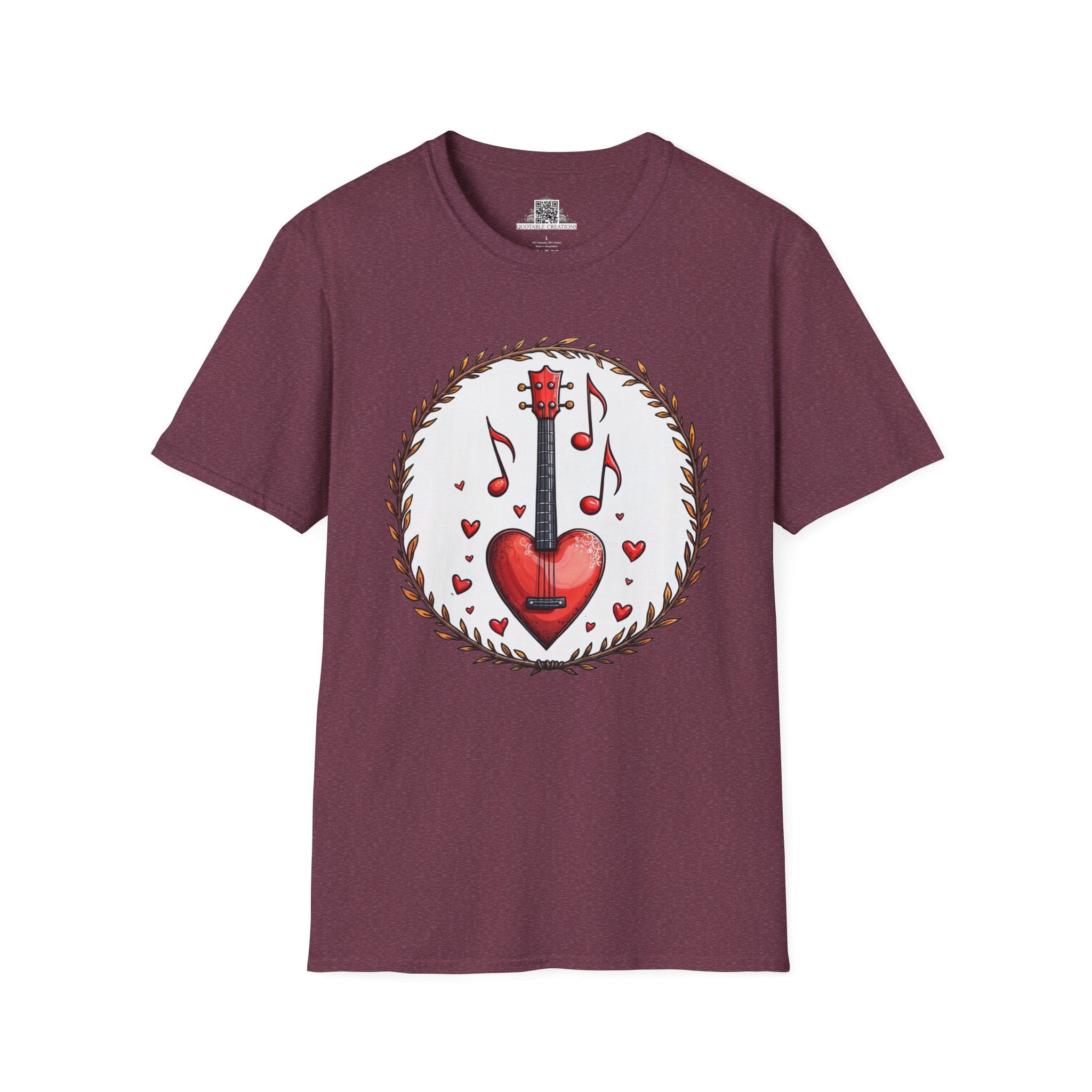 Printify T-Shirt S / Heather Maroon Sweet Symphony Music - Love & Fun T-Shirt