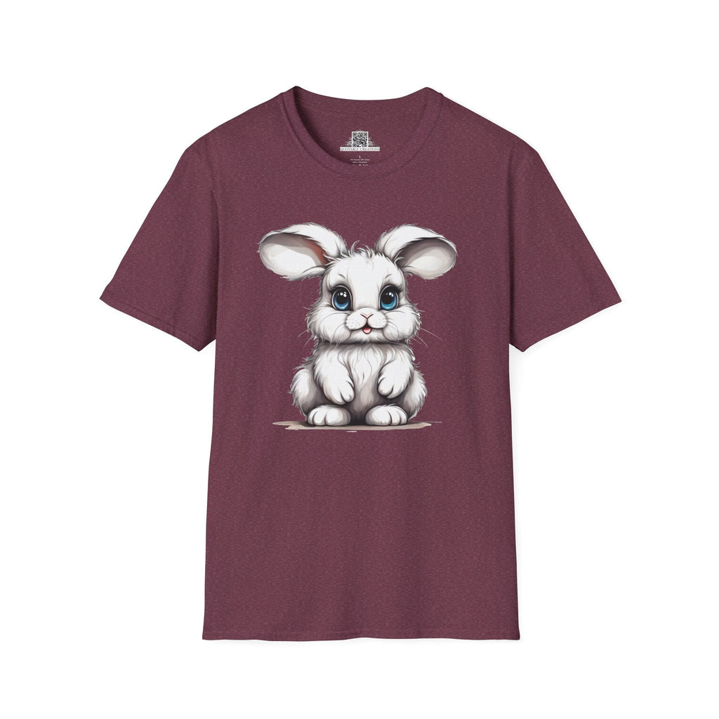 Printify T-Shirt S / Heather Maroon T-Shirt - Baby Bunny - Hyper Cute