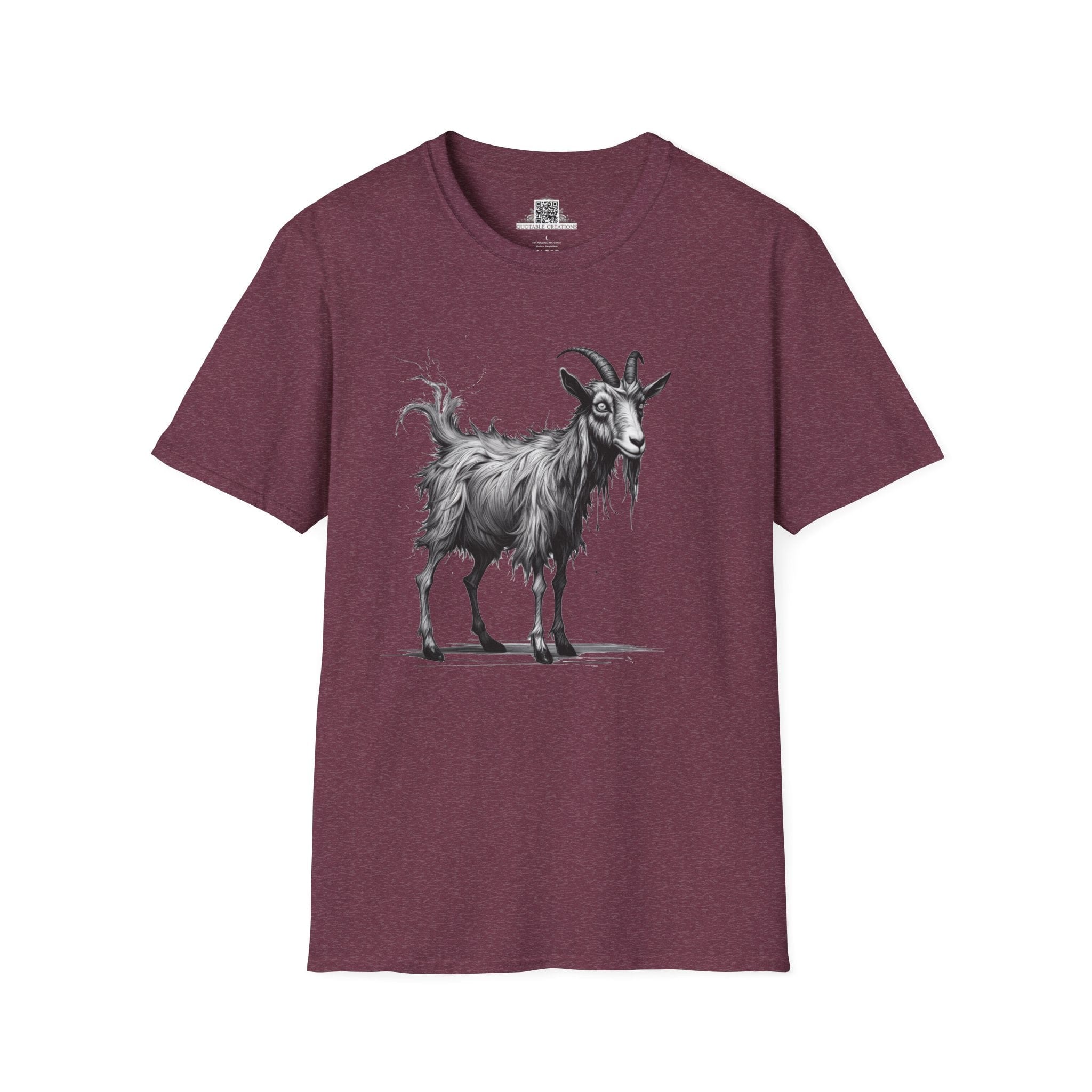 Printify T-Shirt S / Heather Maroon T-Shirt - I'm Fine Goat - Everything's Fine