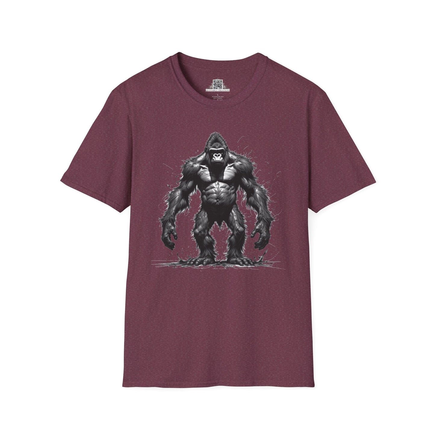 Printify T-Shirt S / Heather Maroon T-Shirt - I'm Fine Gorilla - Everything's Fine