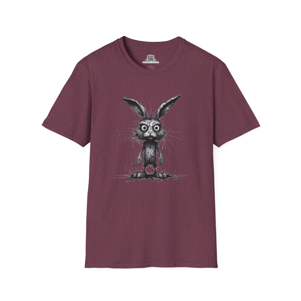 Printify T-Shirt S / Heather Maroon T-Shirt - I'm Fine Rabbit - Everything's Fine