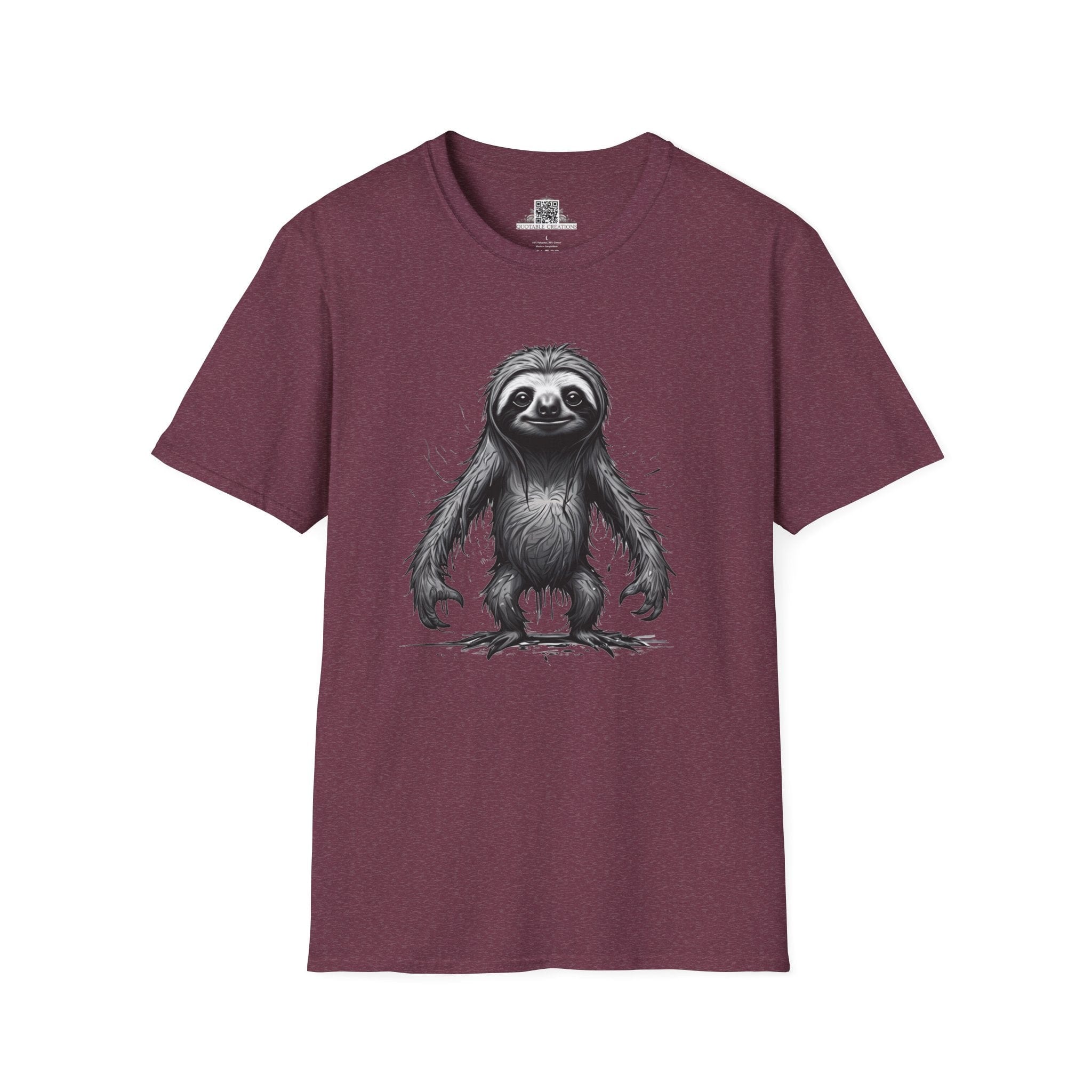 Printify T-Shirt S / Heather Maroon T-Shirt - I'm Fine Sloth - Everything's Fine