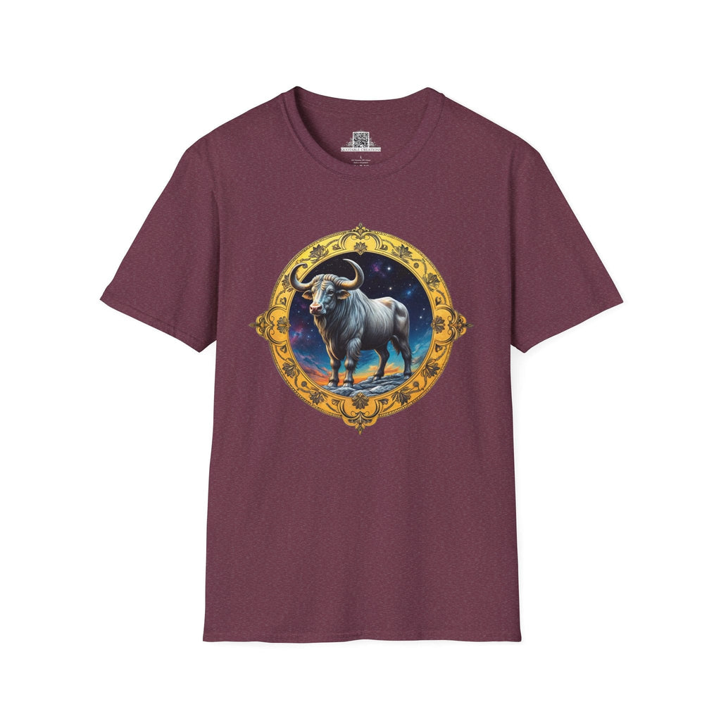 Printify T-Shirt S / Heather Maroon Taurus - Zodiac & Astrology T-Shirt