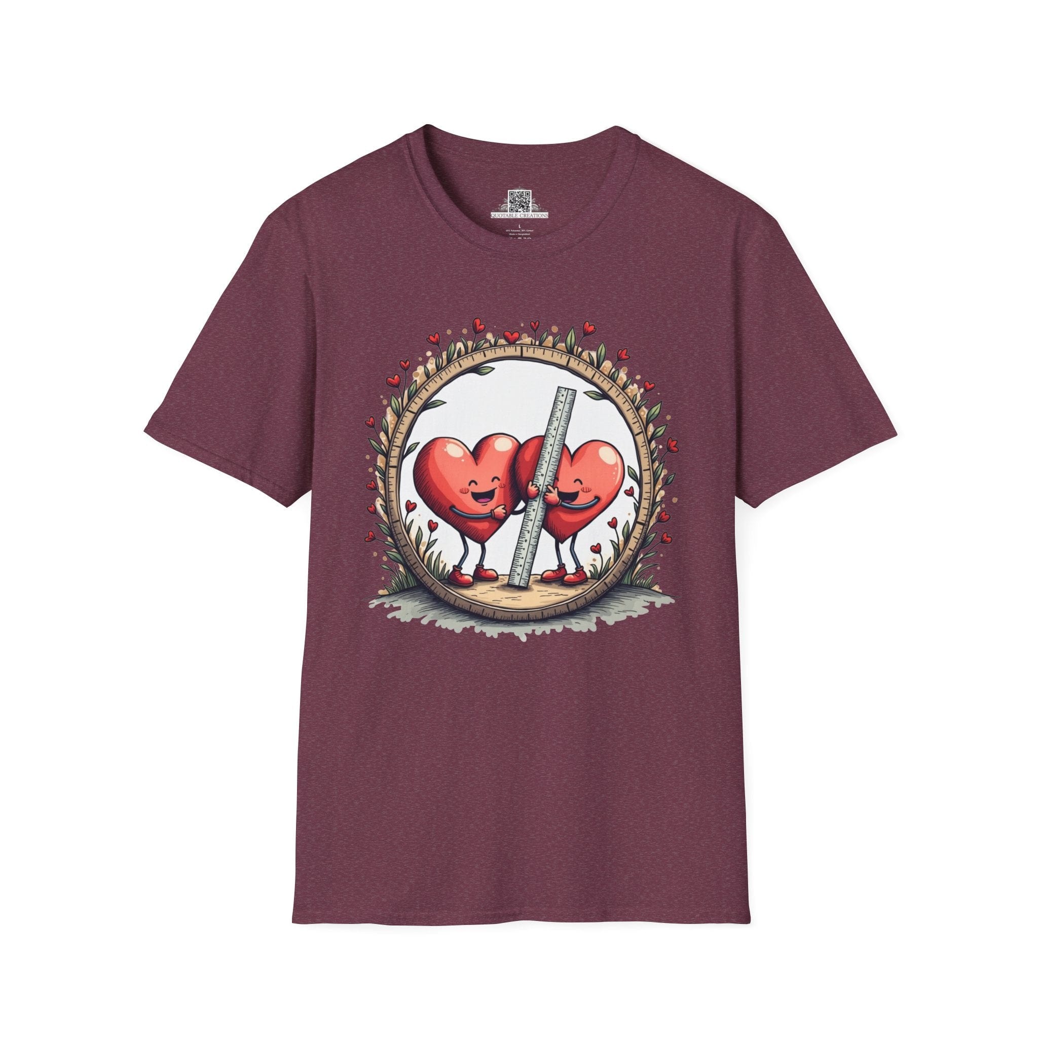 Printify T-Shirt S / Heather Maroon The Sum of Our Hearts - Love & Fun T-Shirt