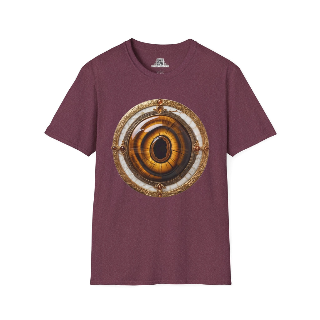 Printify T-Shirt S / Heather Maroon Tiger's Eye Crystals Gemstones - T-Shirt