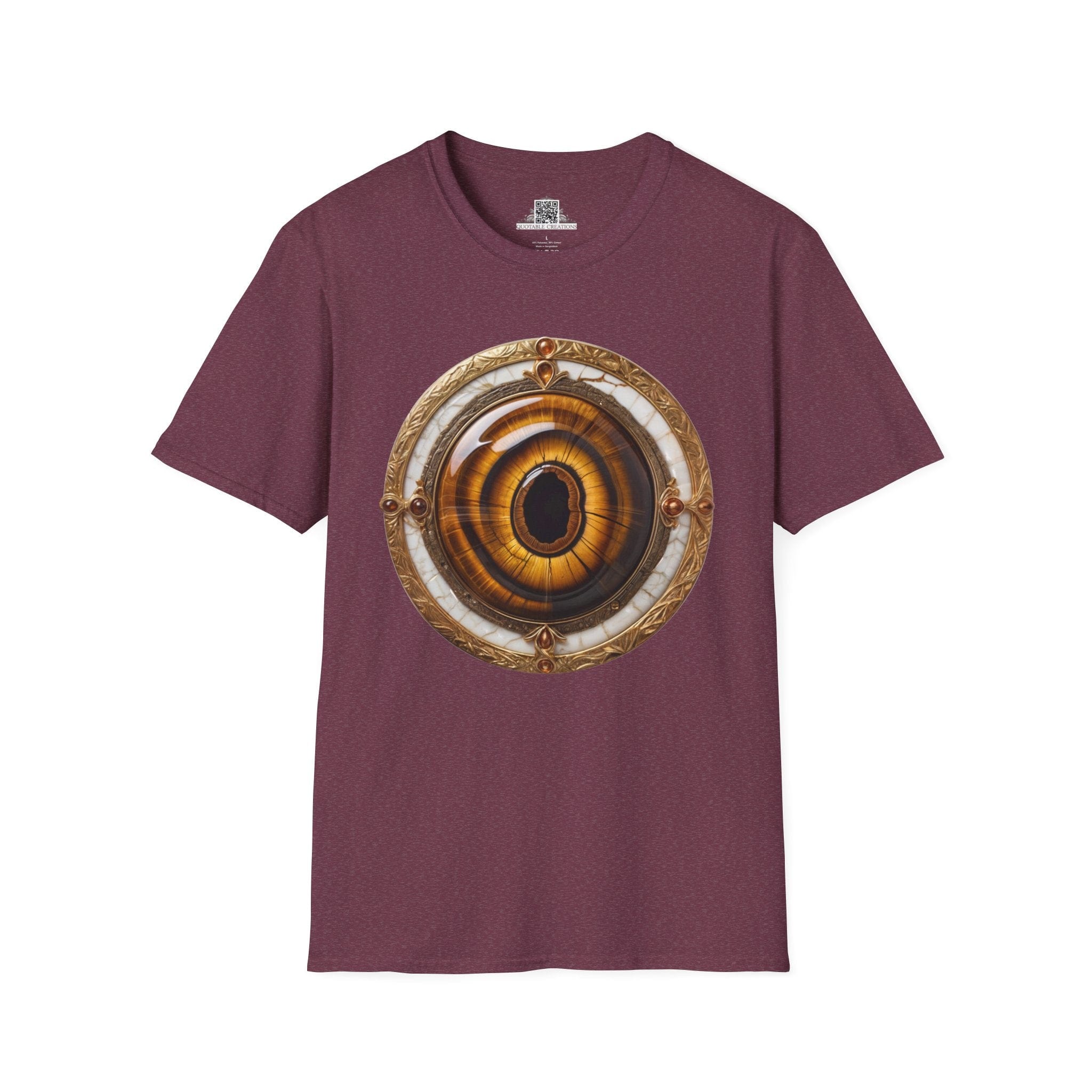 Printify T-Shirt S / Heather Maroon Tiger's Eye Crystals Gemstones - T-Shirt