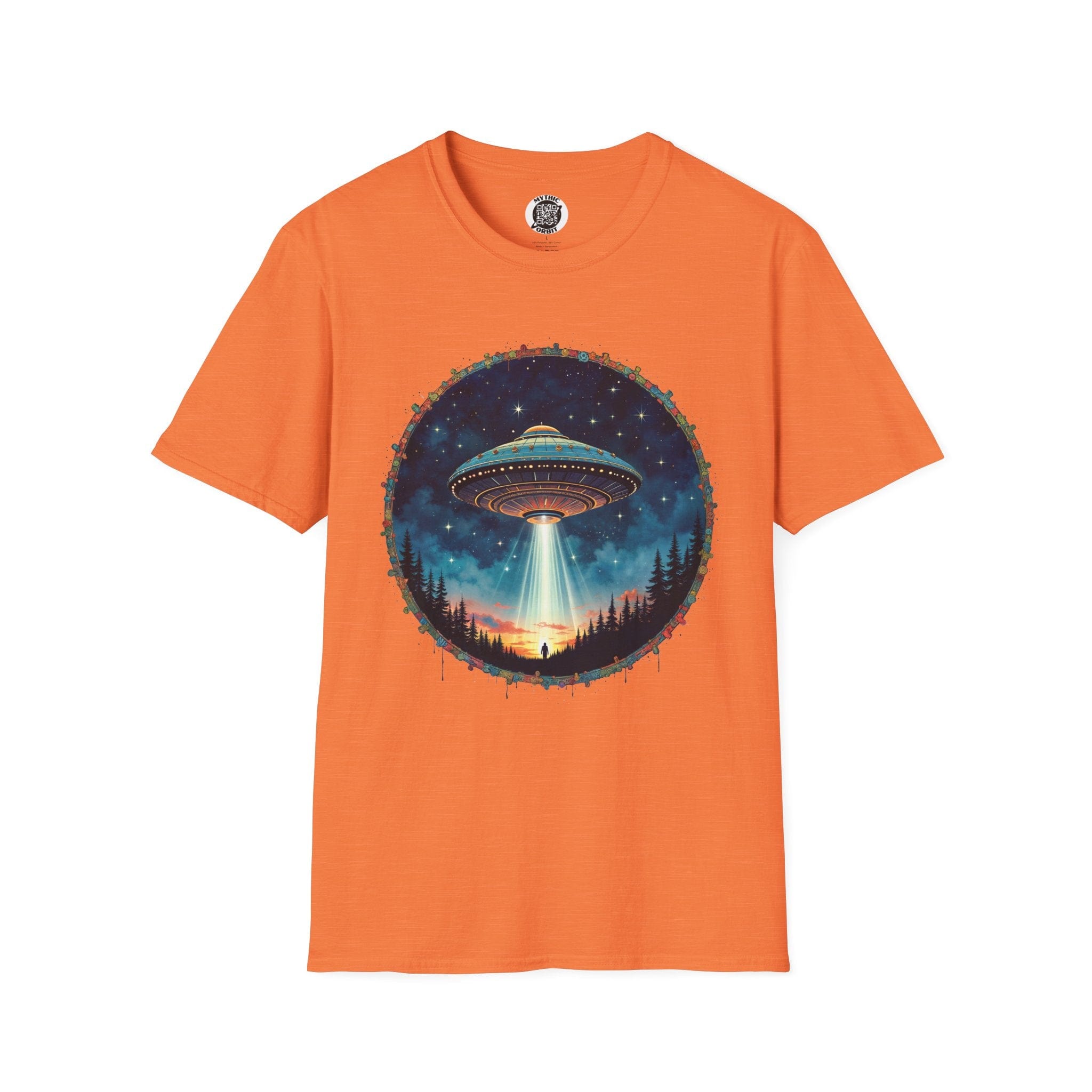 Printify T-Shirt S / Heather Orange Aliens Are Here - UFO & Cosmic T-Shirt
