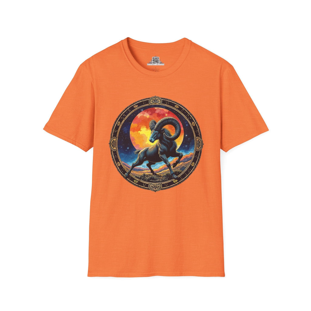 Printify T-Shirt S / Heather Orange Aries Zodiac Astrology - T-Shirt