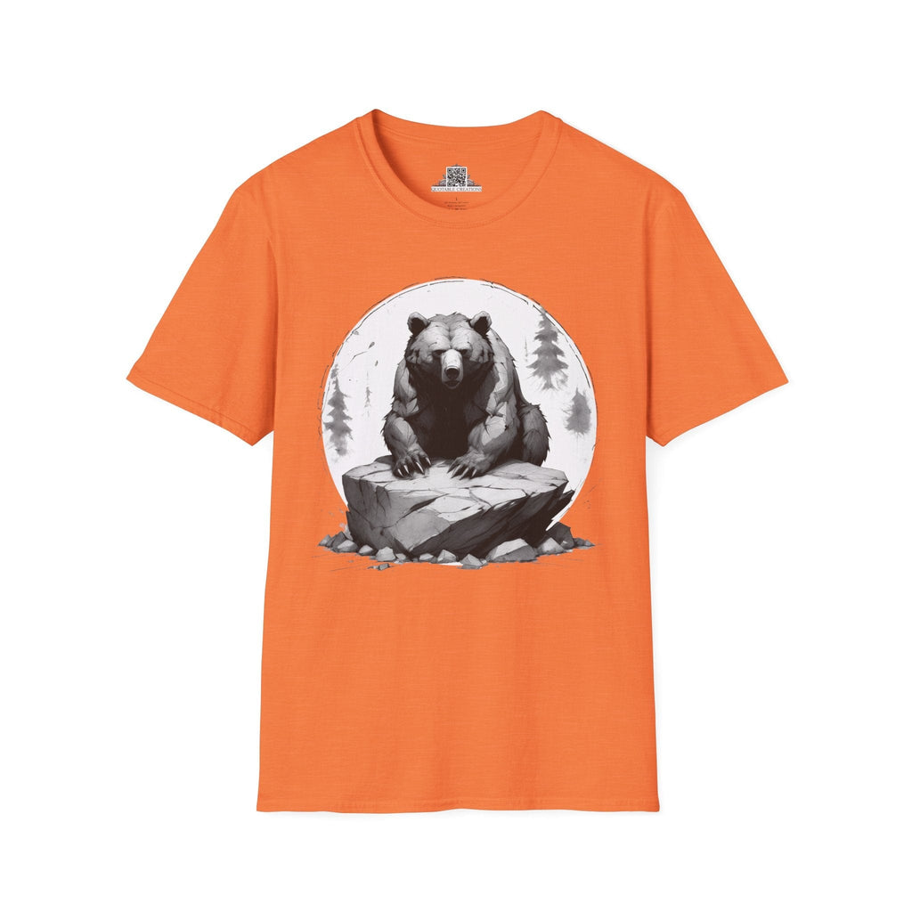 Printify T-Shirt S / Heather Orange Bear Wild Motivation - Softstyle T-Shirt
