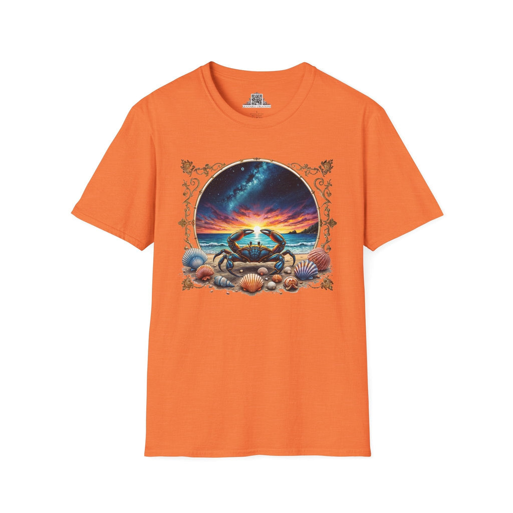 Printify T-Shirt S / Heather Orange Cancer Zodiac & Astrology - T-Shirt