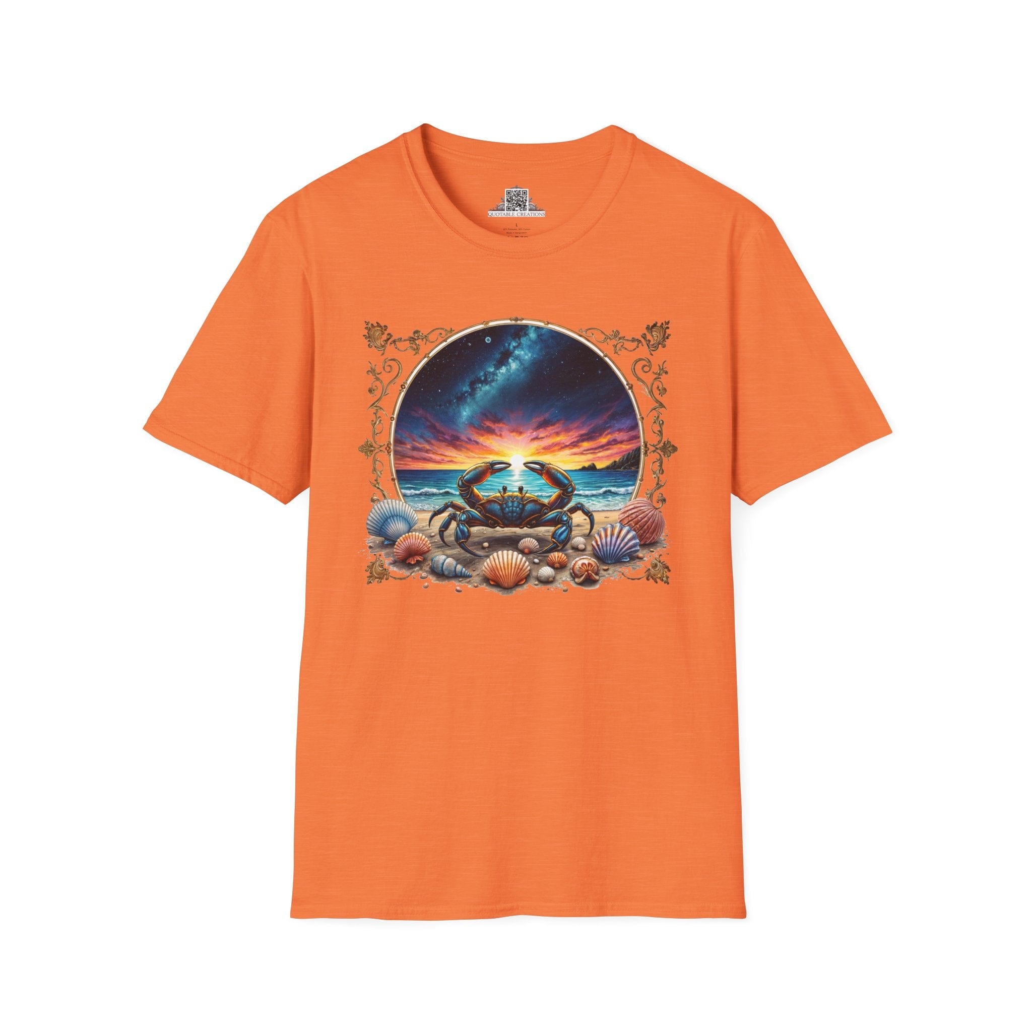Printify T-Shirt S / Heather Orange Cancer Zodiac & Astrology - T-Shirt