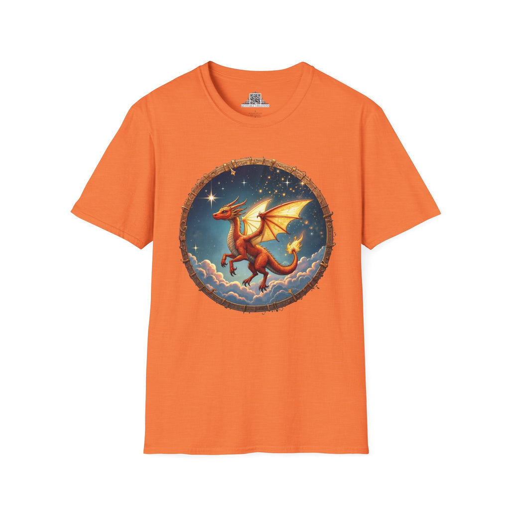 Printify T-Shirt S / Heather Orange Celestial Flame - Dragons & Magic T-Shirt