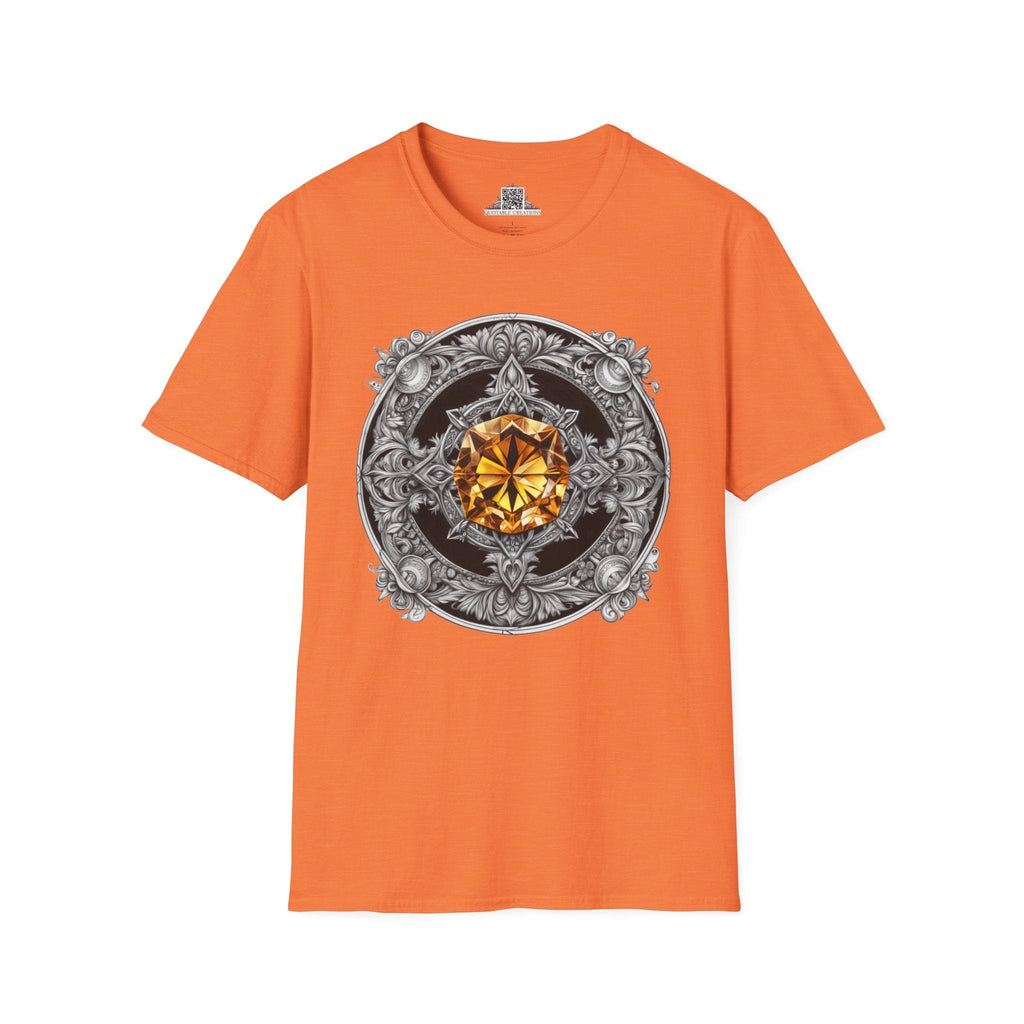 Printify T-Shirt S / Heather Orange Citrine Crystals Gemstones Unisex T-Shirt