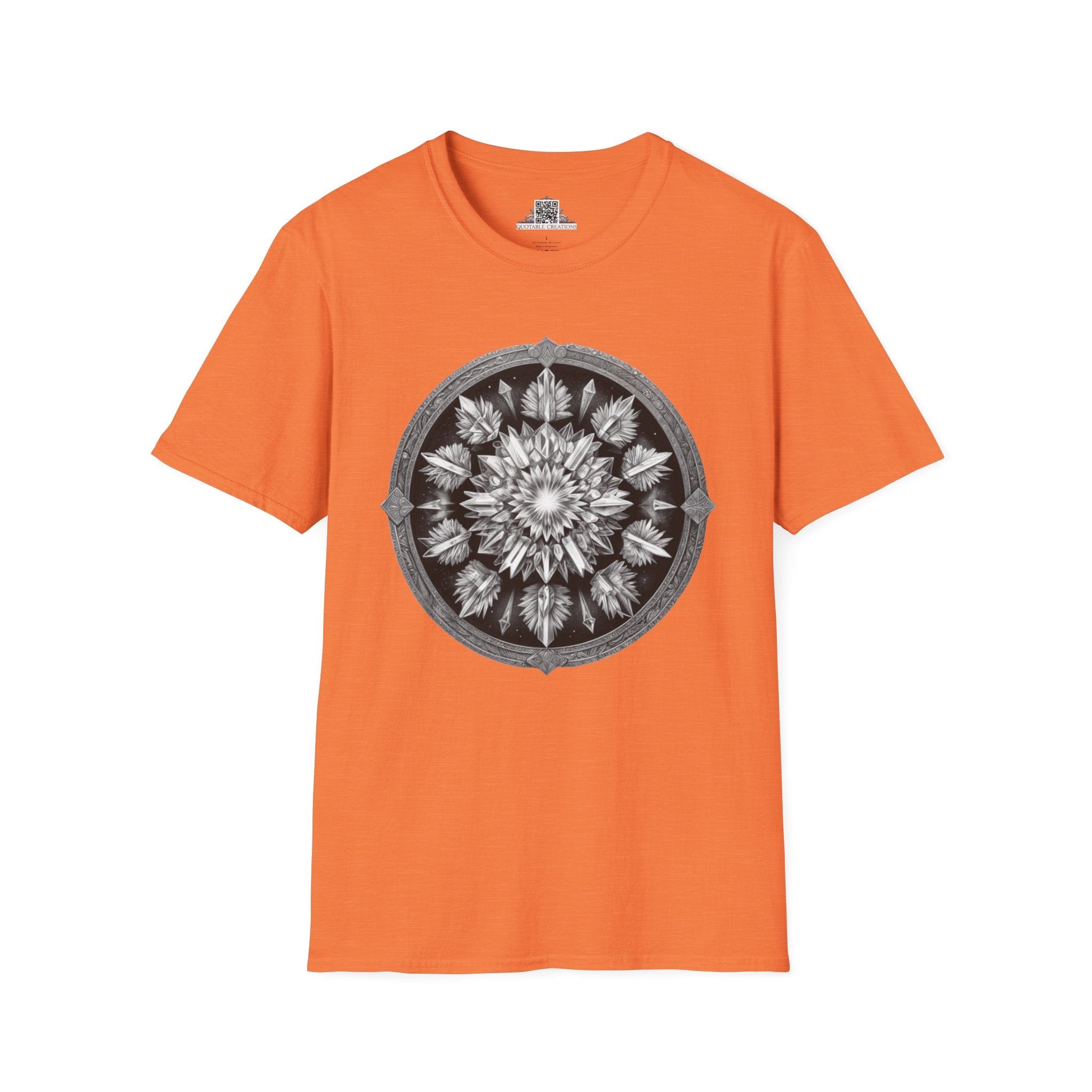 Printify T-Shirt S / Heather Orange Clear Quartz - Crystals & Gemstones T-Shirt