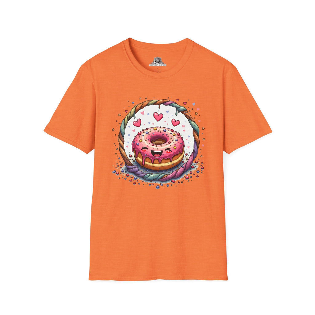 Printify T-Shirt S / Heather Orange Donut Worry - Love & Fun T-Shirt
