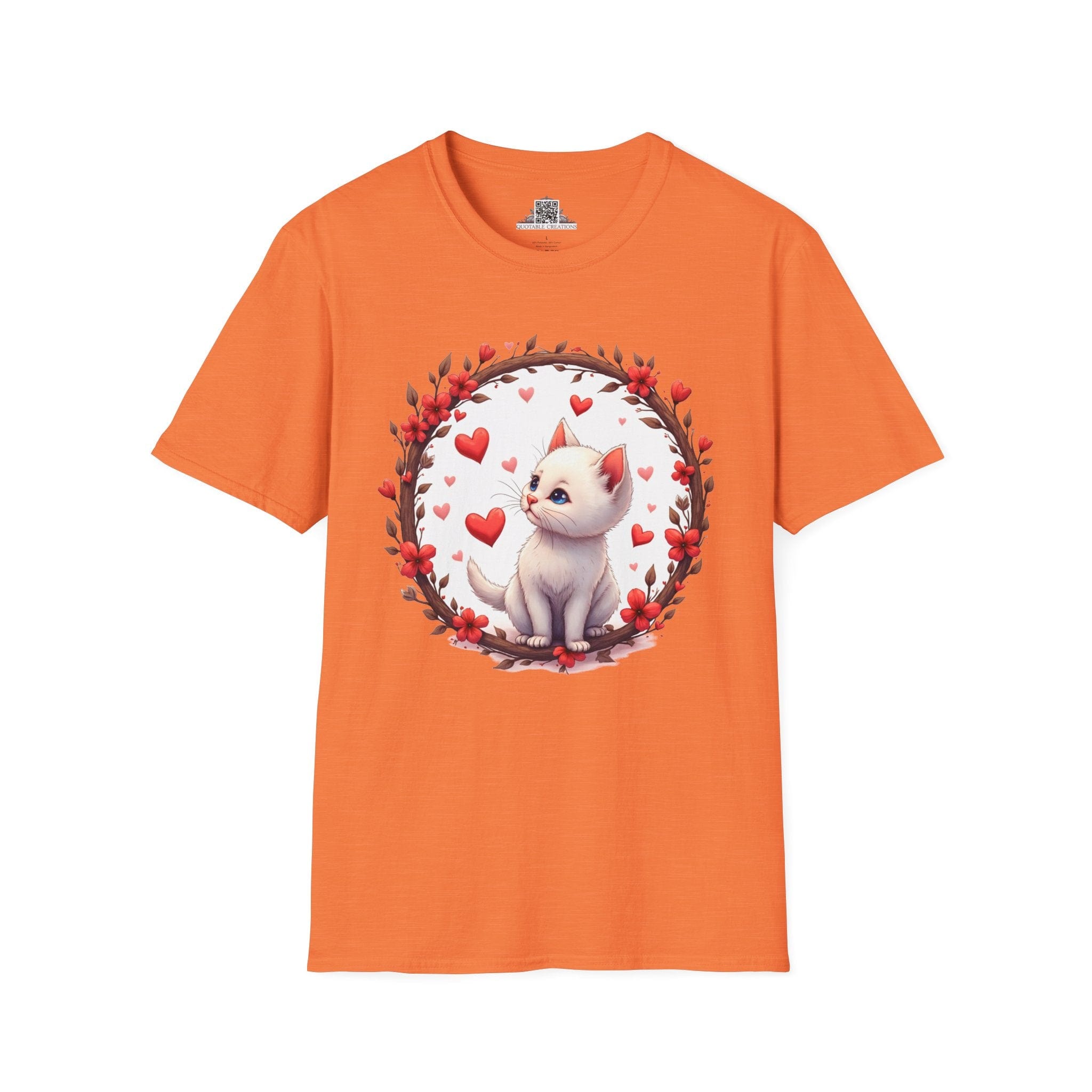 Printify T-Shirt S / Heather Orange Fur-ever Love Kitten - Love & Fun T-Shirt