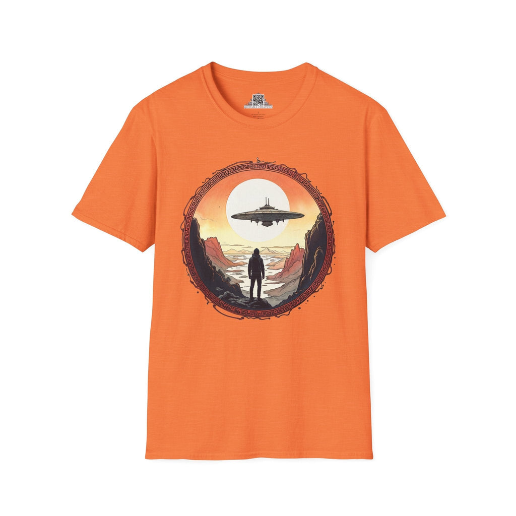 Printify T-Shirt S / Heather Orange I Believe UFO & Cosmic - T-Shirt