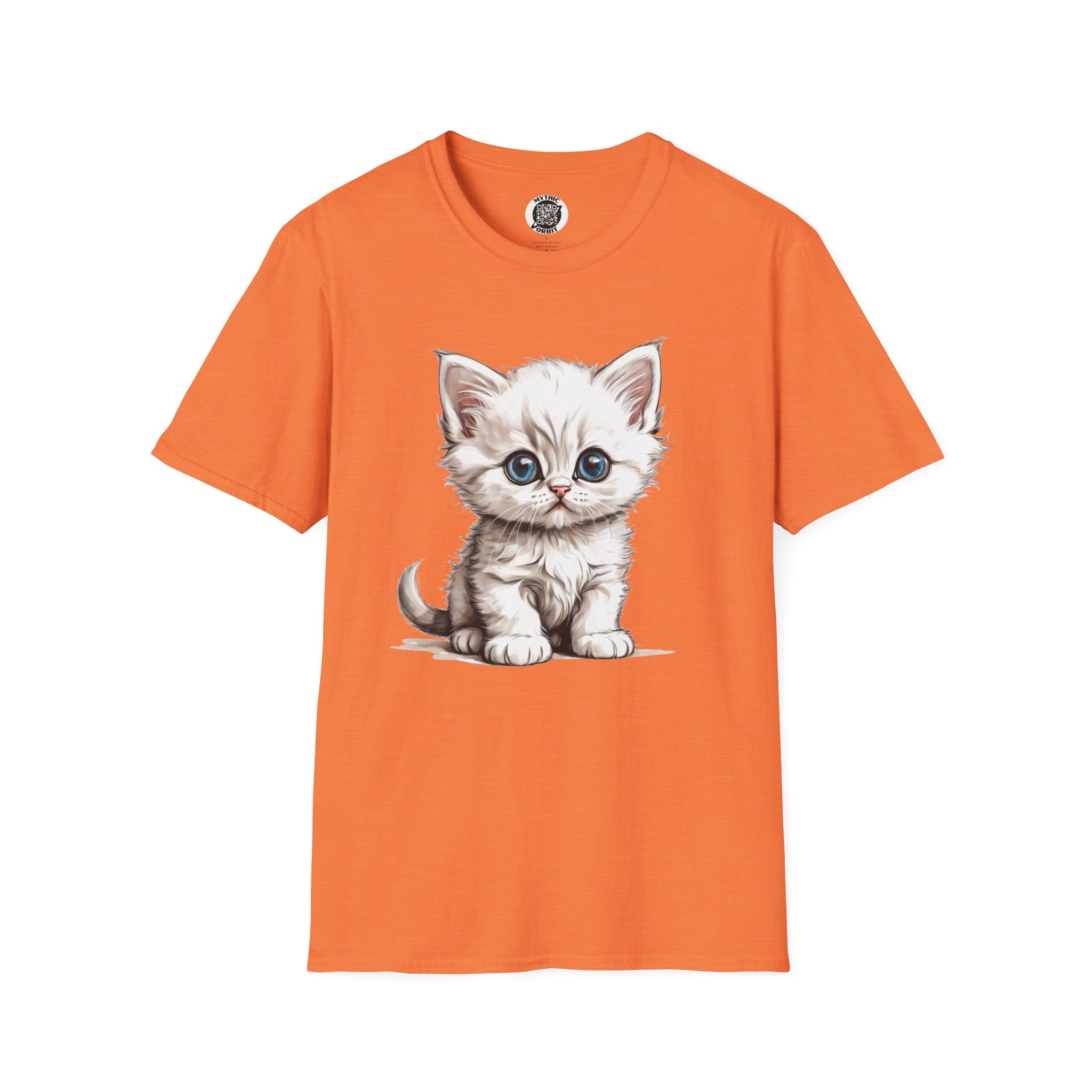 Printify T-Shirt S / Heather Orange Kitten Baby - Hyper Cute T-Shirt