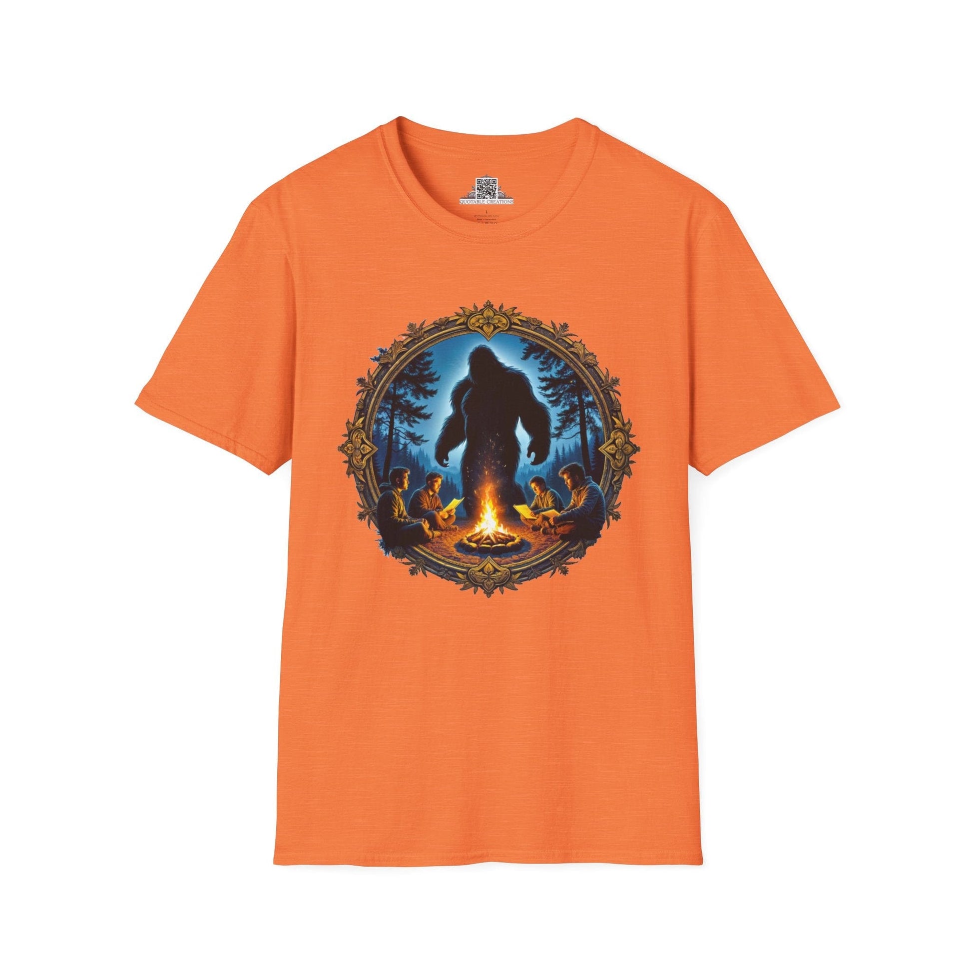 Printify T-Shirt S / Heather Orange Legends Never Sleep - Bigfoot & Legends T-Shirt