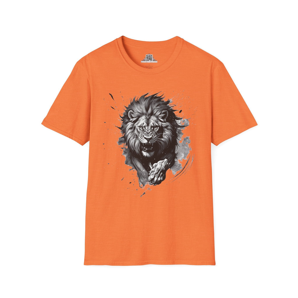 Printify T-Shirt S / Heather Orange Lion Wild Motivation - T-Shirt