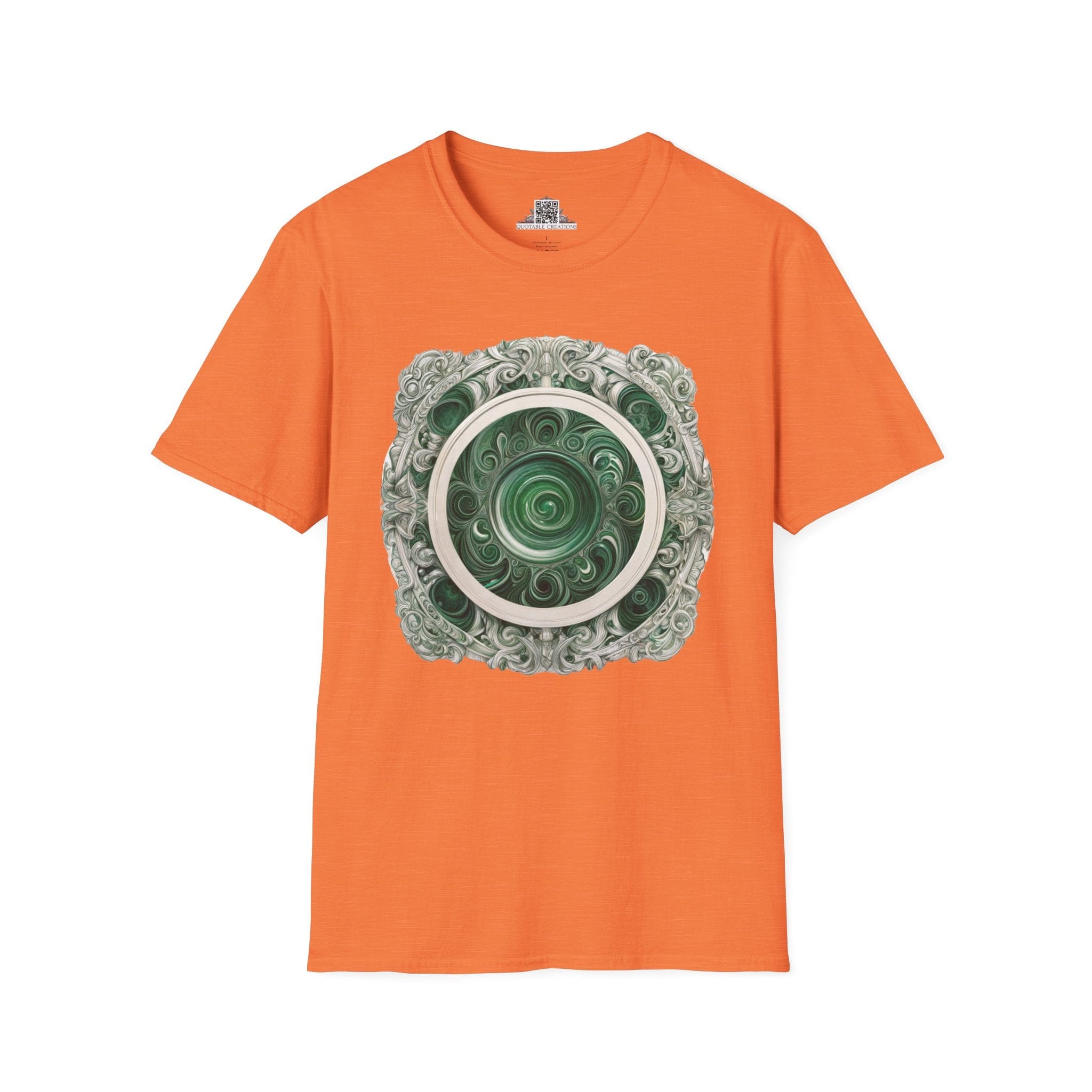 Printify T-Shirt S / Heather Orange Malachite - Crystals & Gemstones T-Shirt