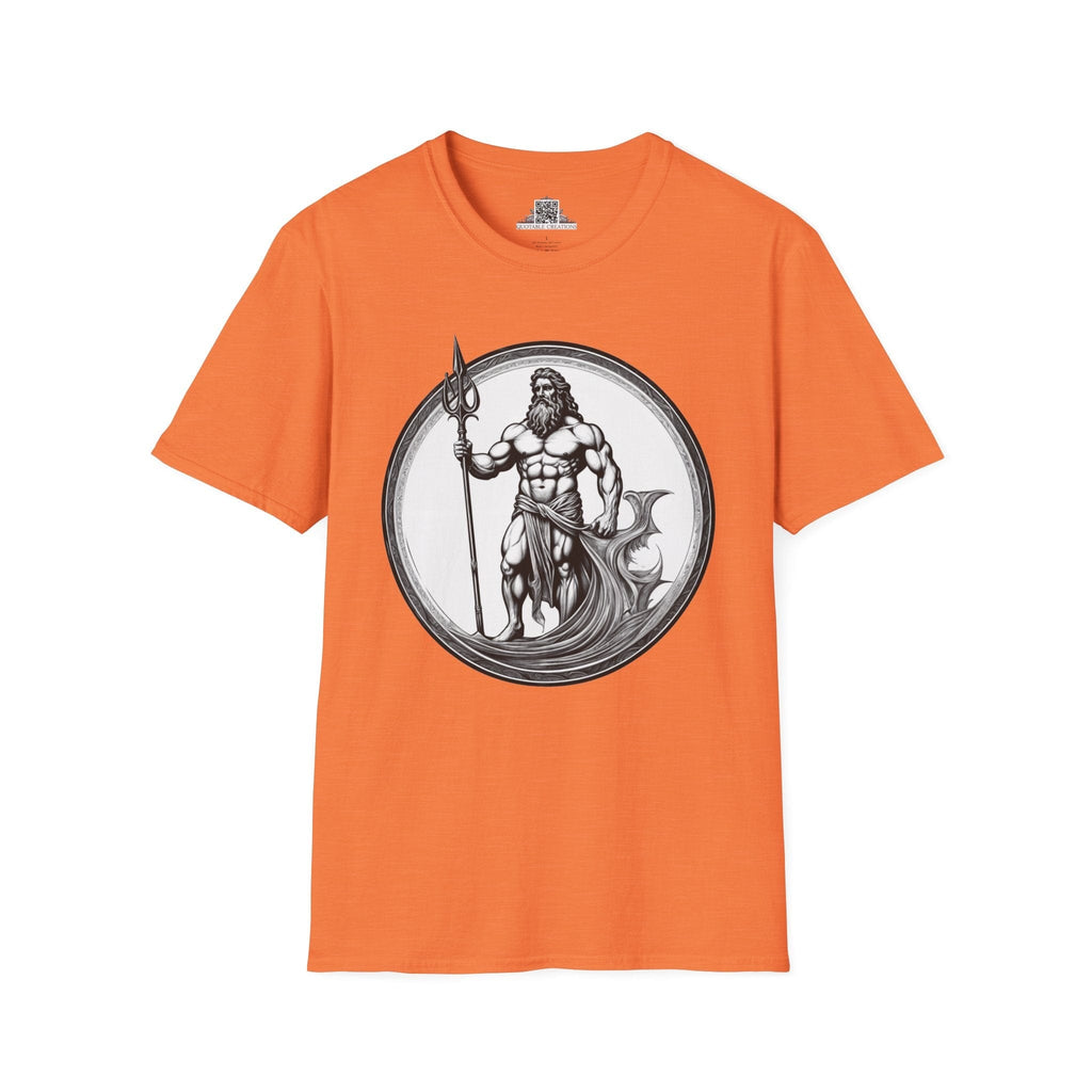 Printify T-Shirt S / Heather Orange Poseidon - Heroes & Quests T-Shirt