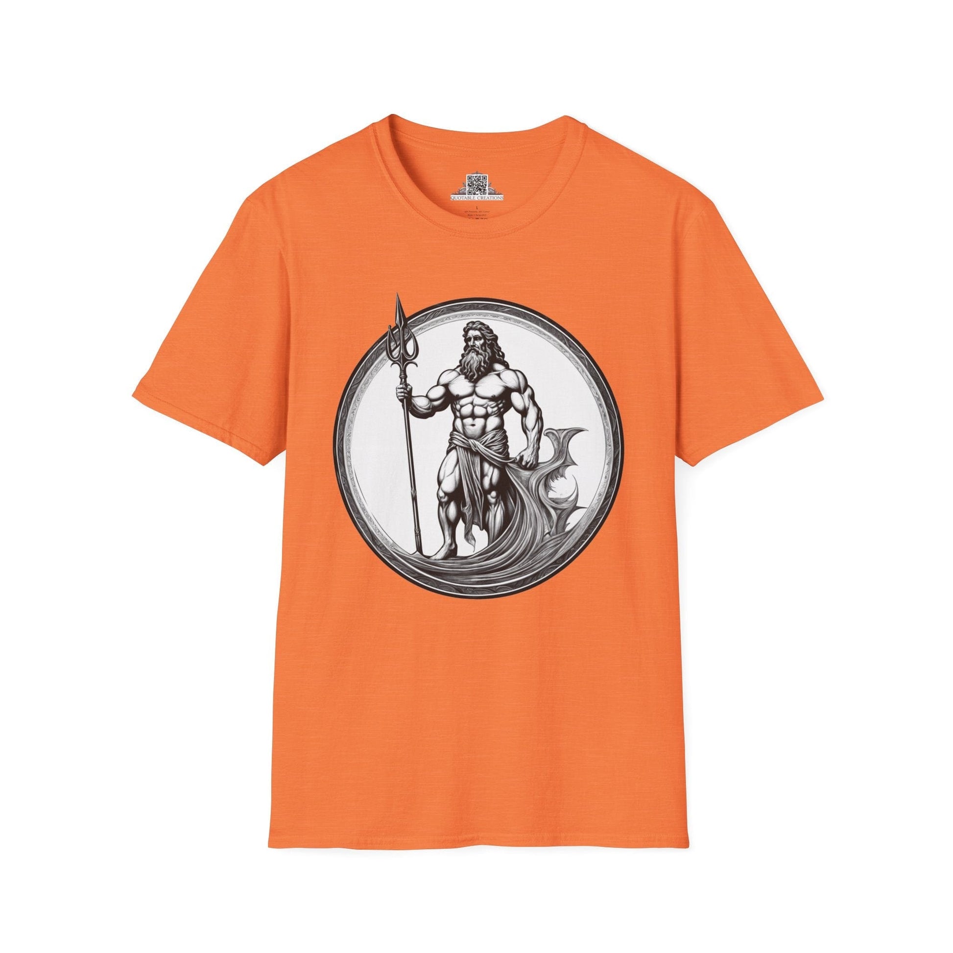 Printify T-Shirt S / Heather Orange Poseidon - Heroes & Quests T-Shirt
