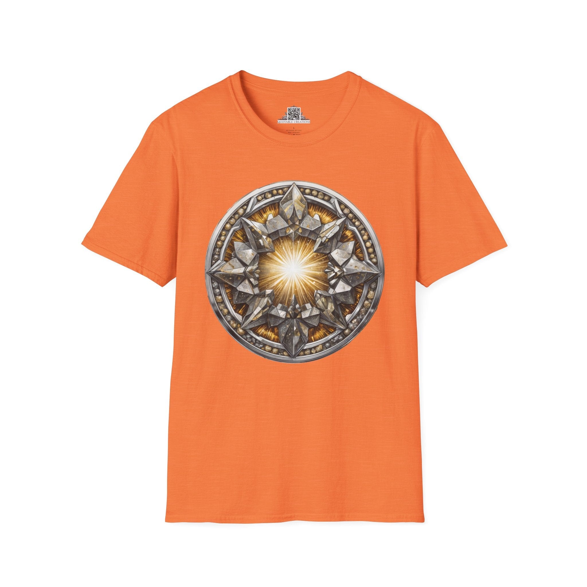 Printify T-Shirt S / Heather Orange Pyrite Crystals Gemstones - T-Shirt