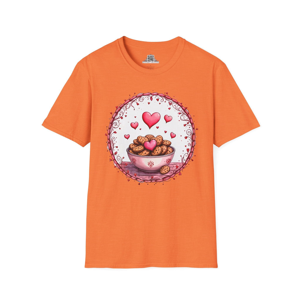 Printify T-Shirt S / Heather Orange Recipe for Love Cookies - Love & Fun T-Shirt