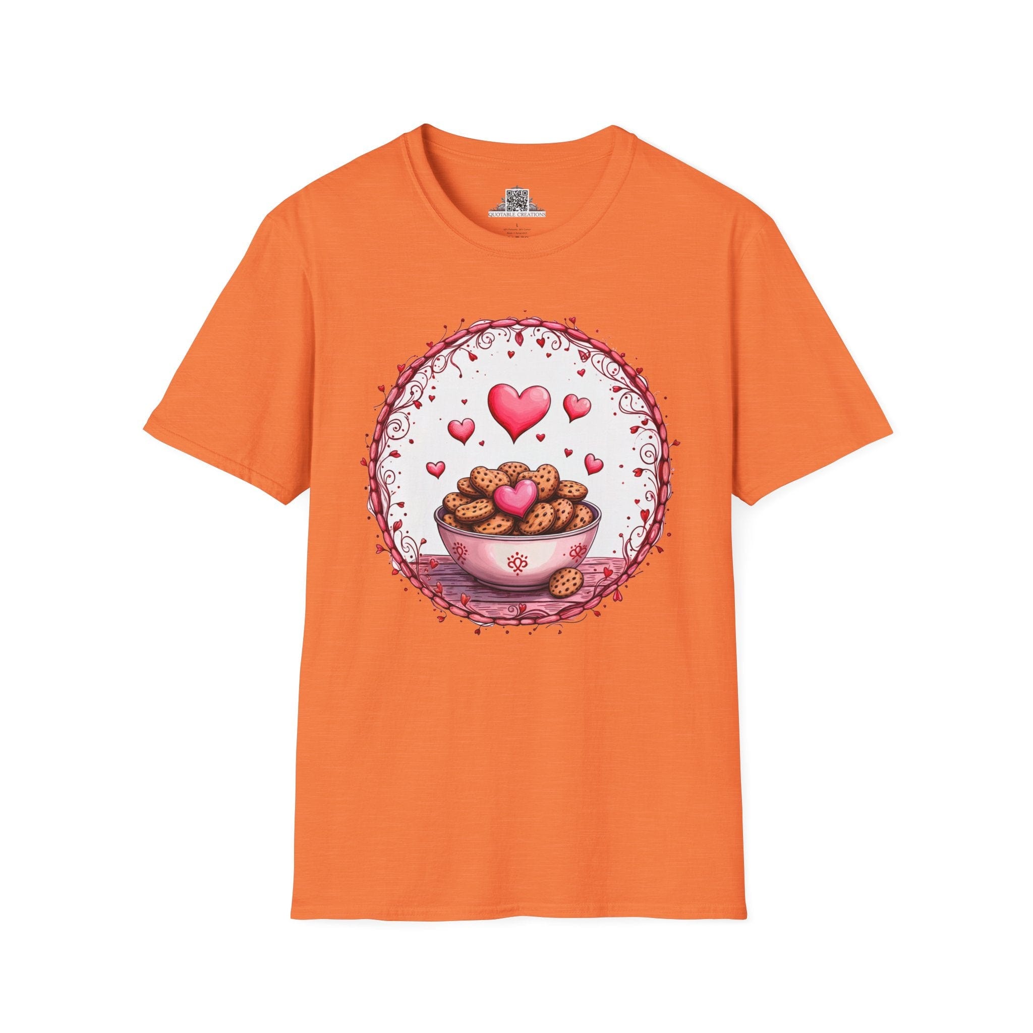 Printify T-Shirt S / Heather Orange Recipe for Love Cookies - Love & Fun T-Shirt