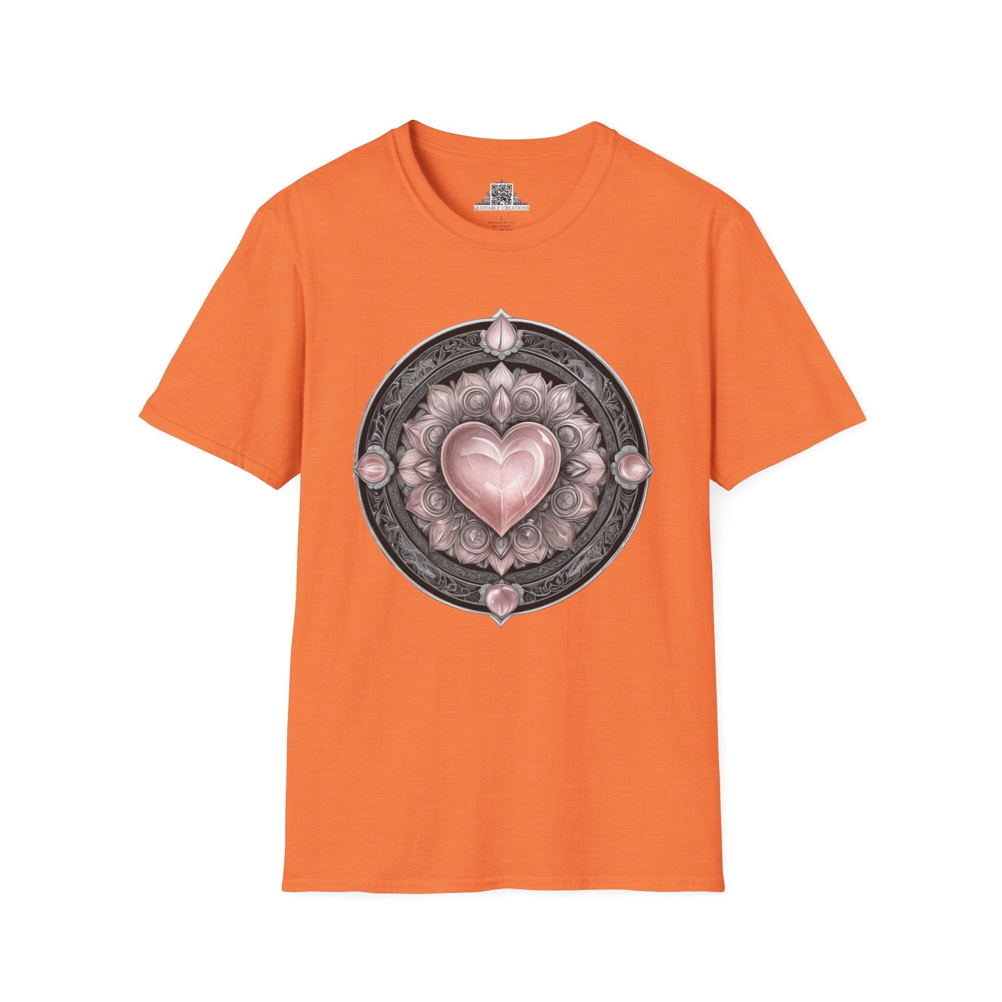Printify T-Shirt S / Heather Orange Rose Quartz - Crystals & Gemstones T-Shirt